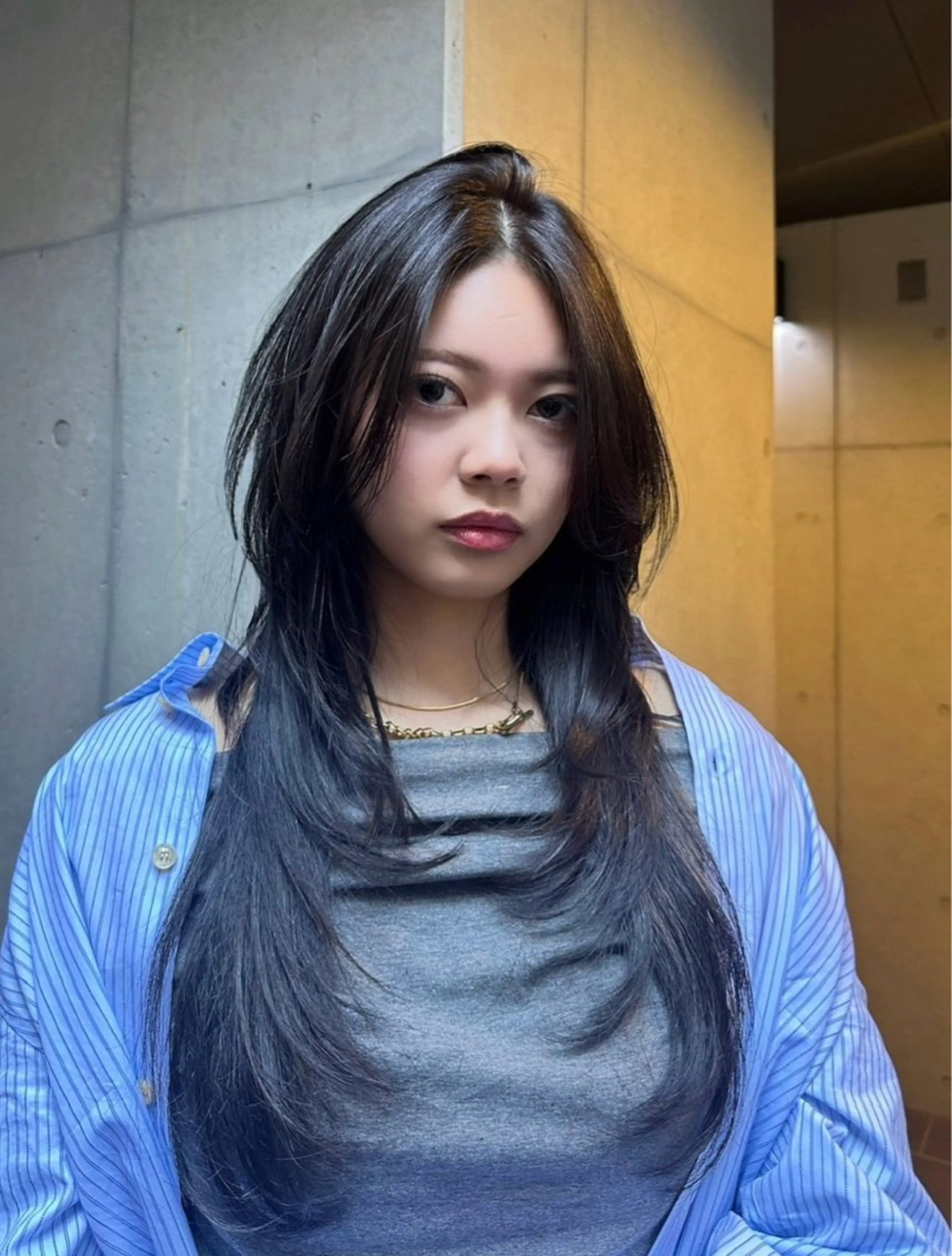 ロング カラー カット ヘアカラー トリートメント だいち/ブリーチ/ レイヤーカットのヘアスタイル