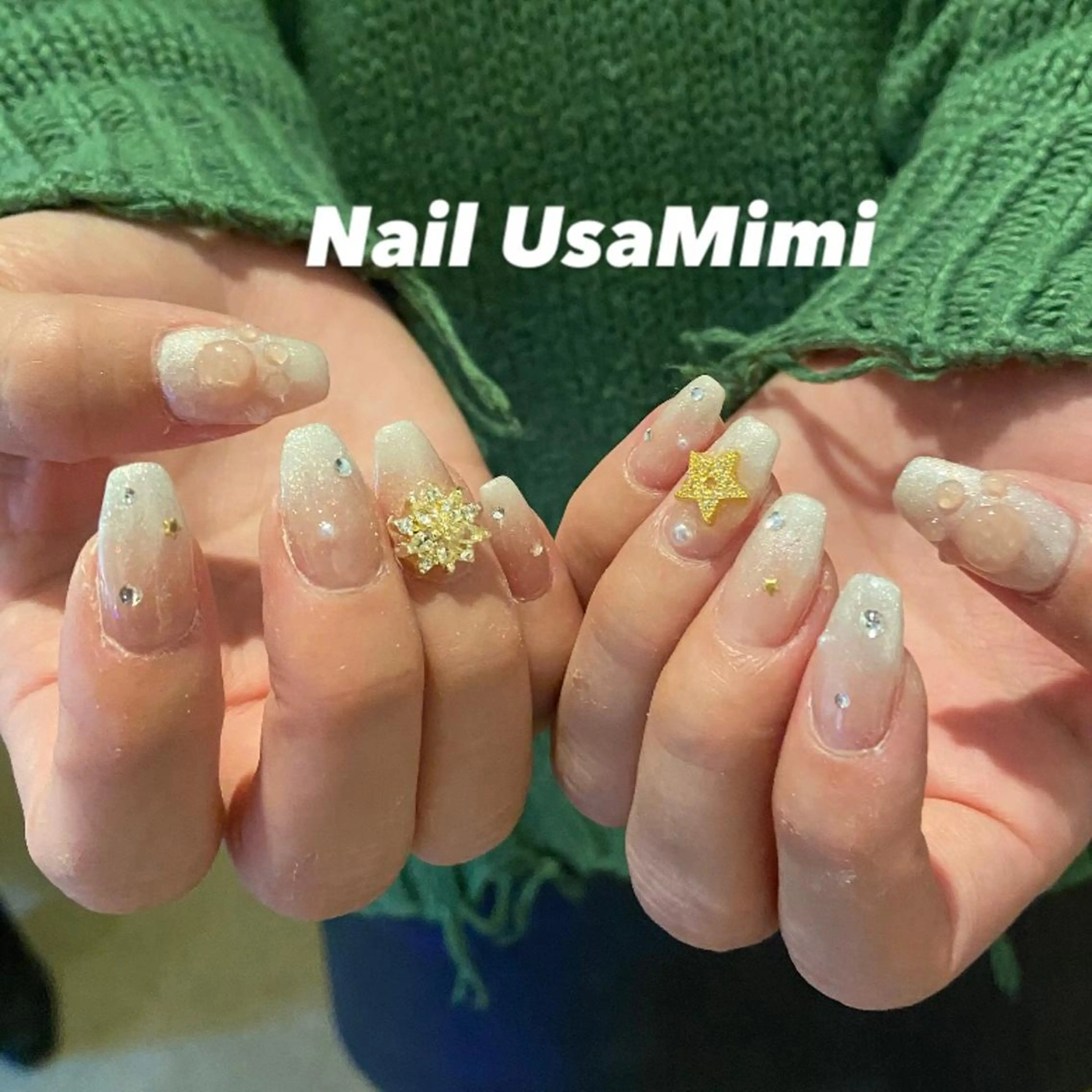 ネイル フットネイル ジェルネイル マグネットネイル 持ち込み ニュアンスネイル 本町ネイルNail UsaMimiのネイルデザイン