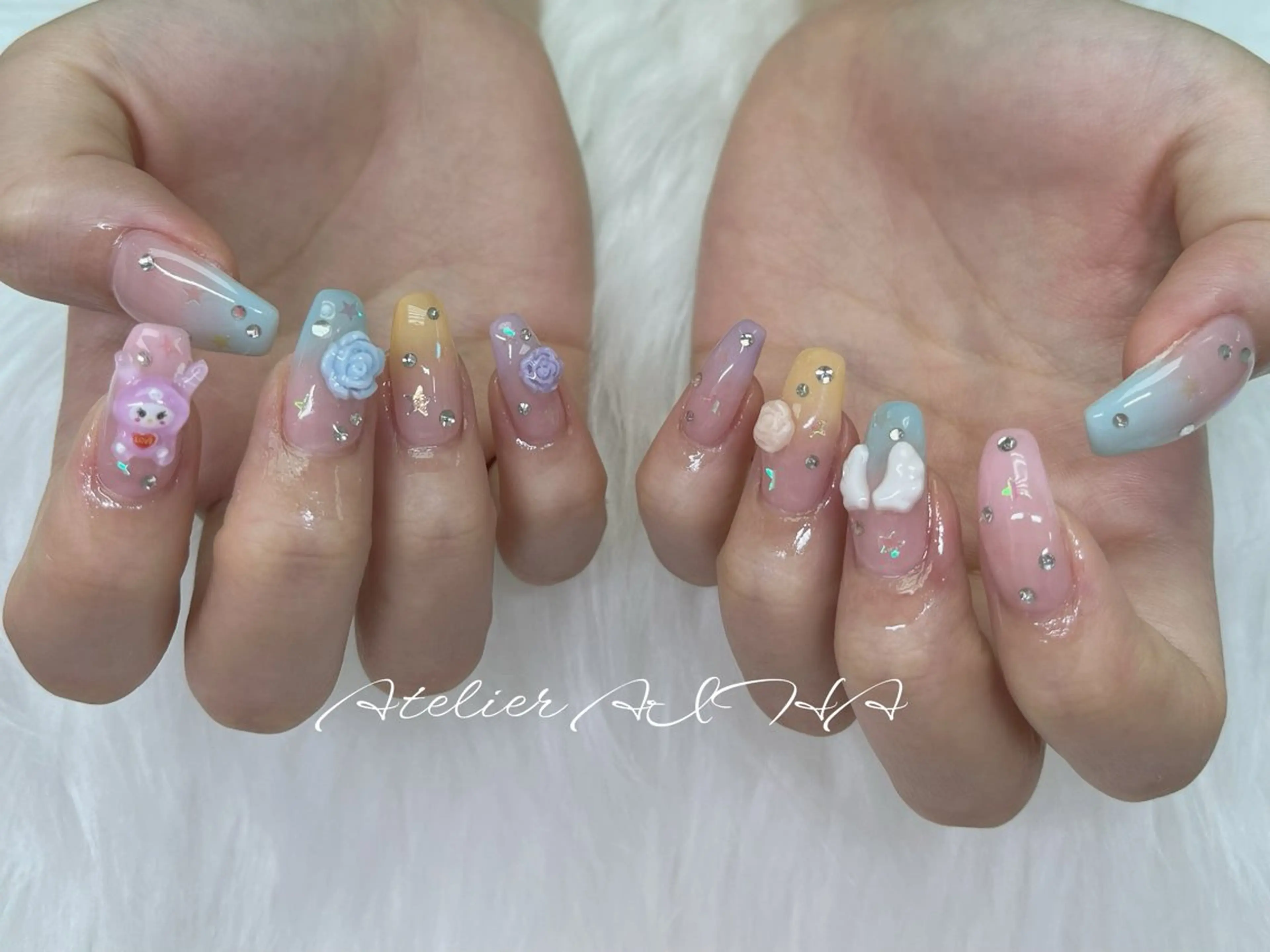 セミロング ハンドネイル アトリエAIHA★ フィルイン推奨サロンのネイルデザイン