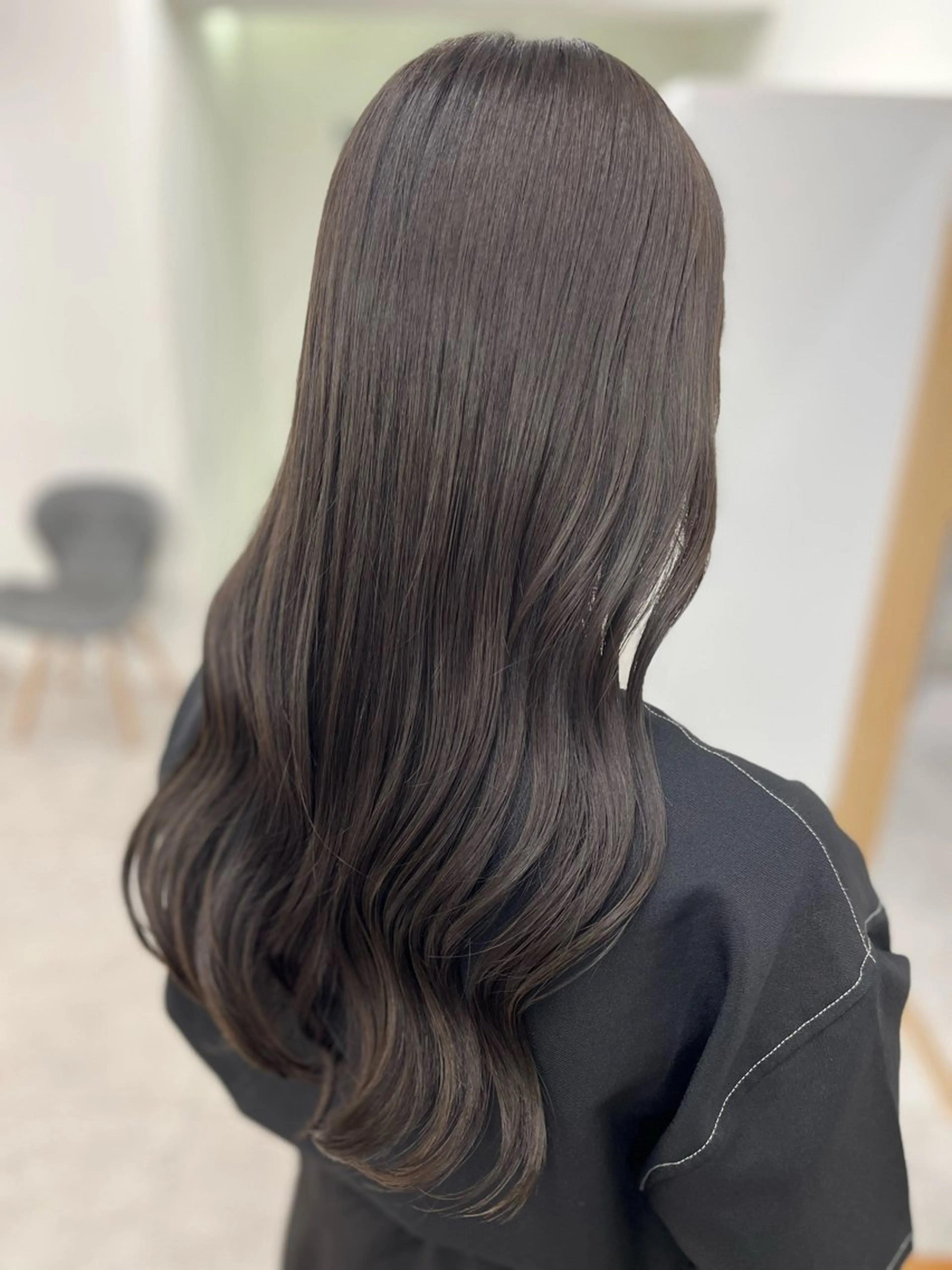ロング カラー グレージュ ラベンダーカラー ラベンダーグレージュ ラベンダーグレー カット ヘアカラー トリートメント 🫧ぷる艶カラー🫧 Yuubi🦩のヘアスタイル