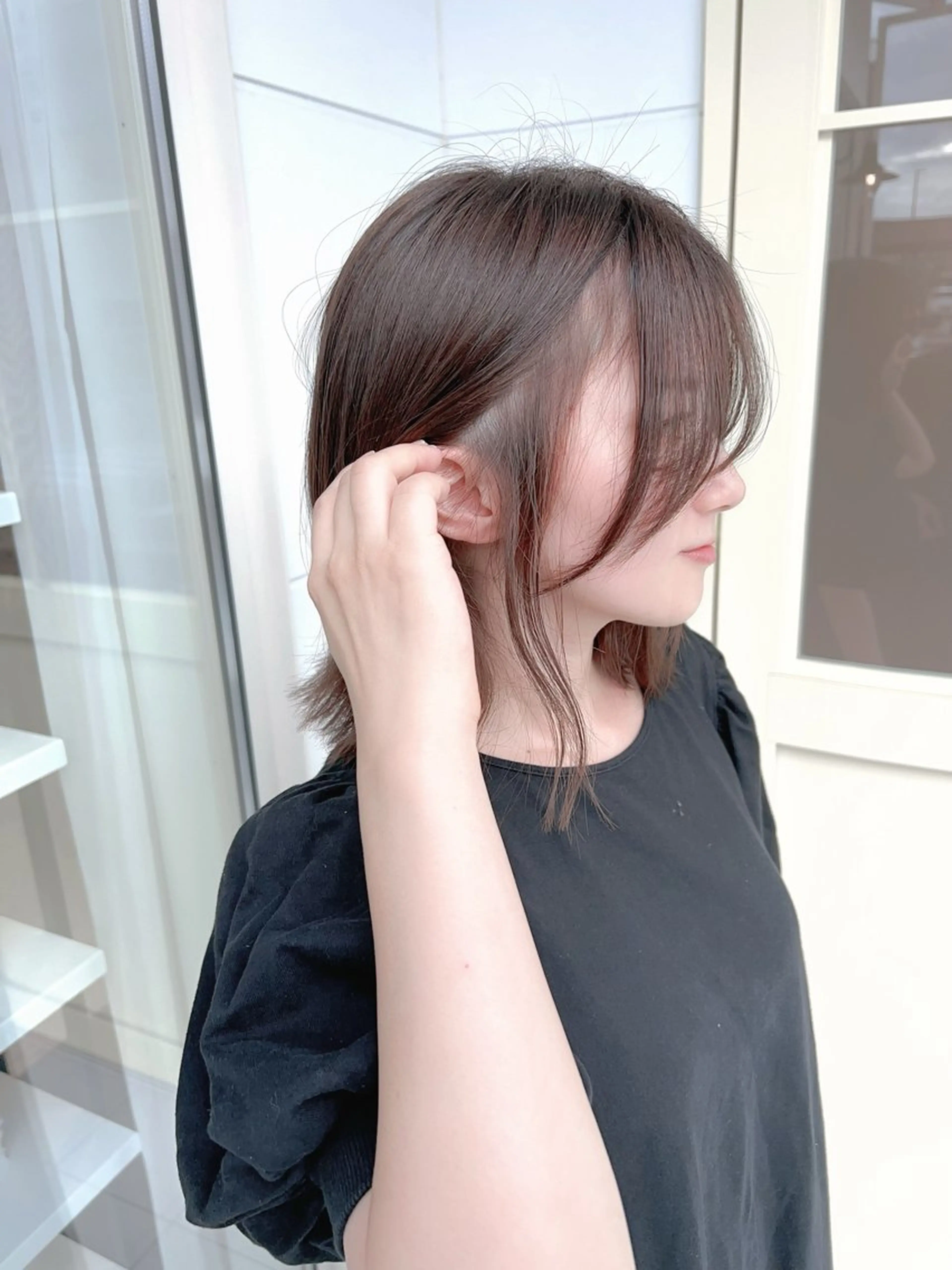 ミディアム カット 縮毛矯正 TSUBASA/ 韓国ヘアAFLOATのヘアスタイル