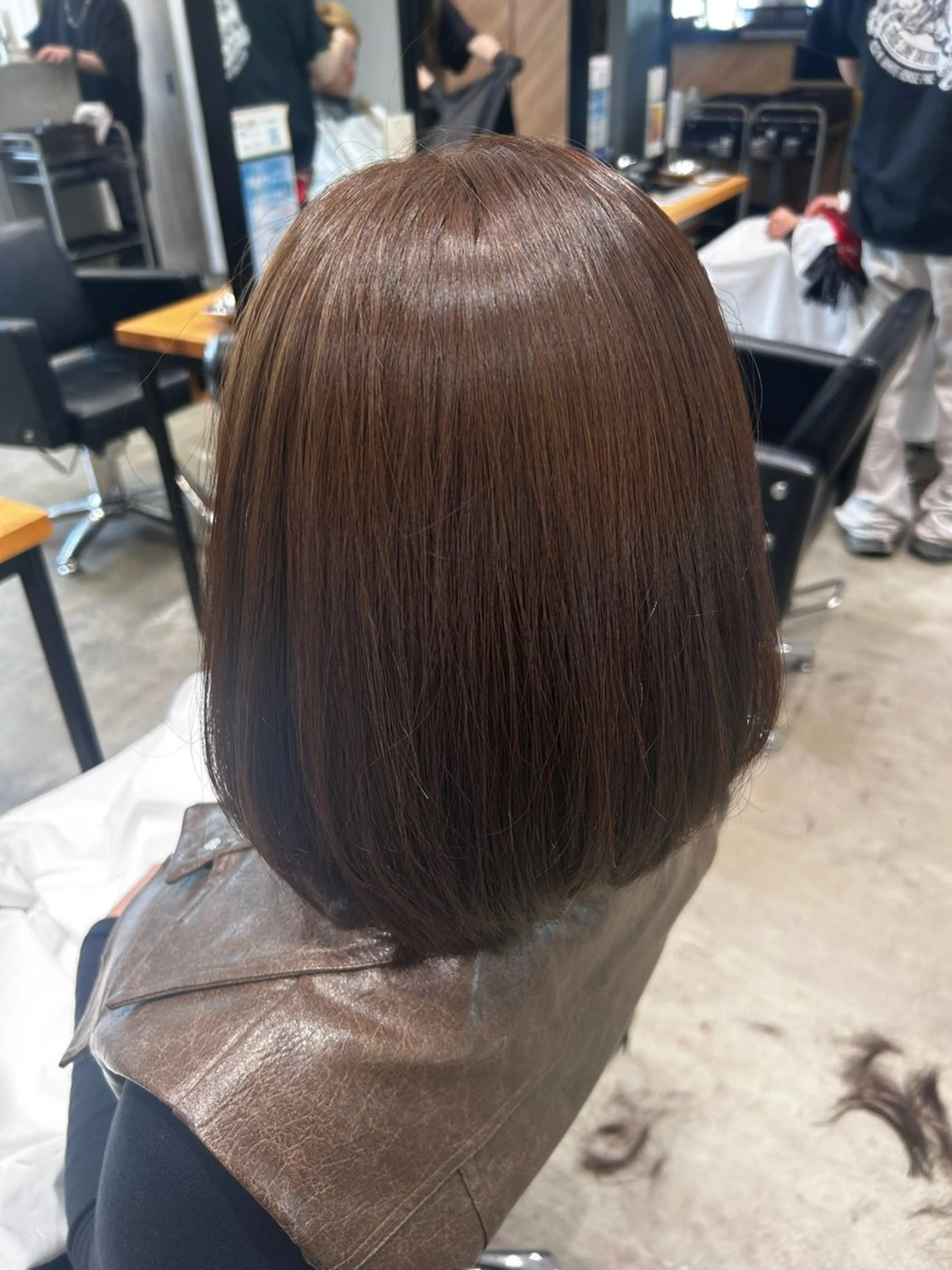 ミディアム カラー ブラウンカラー 透明感カラー ヘアカラー くろだ かなのヘアスタイル