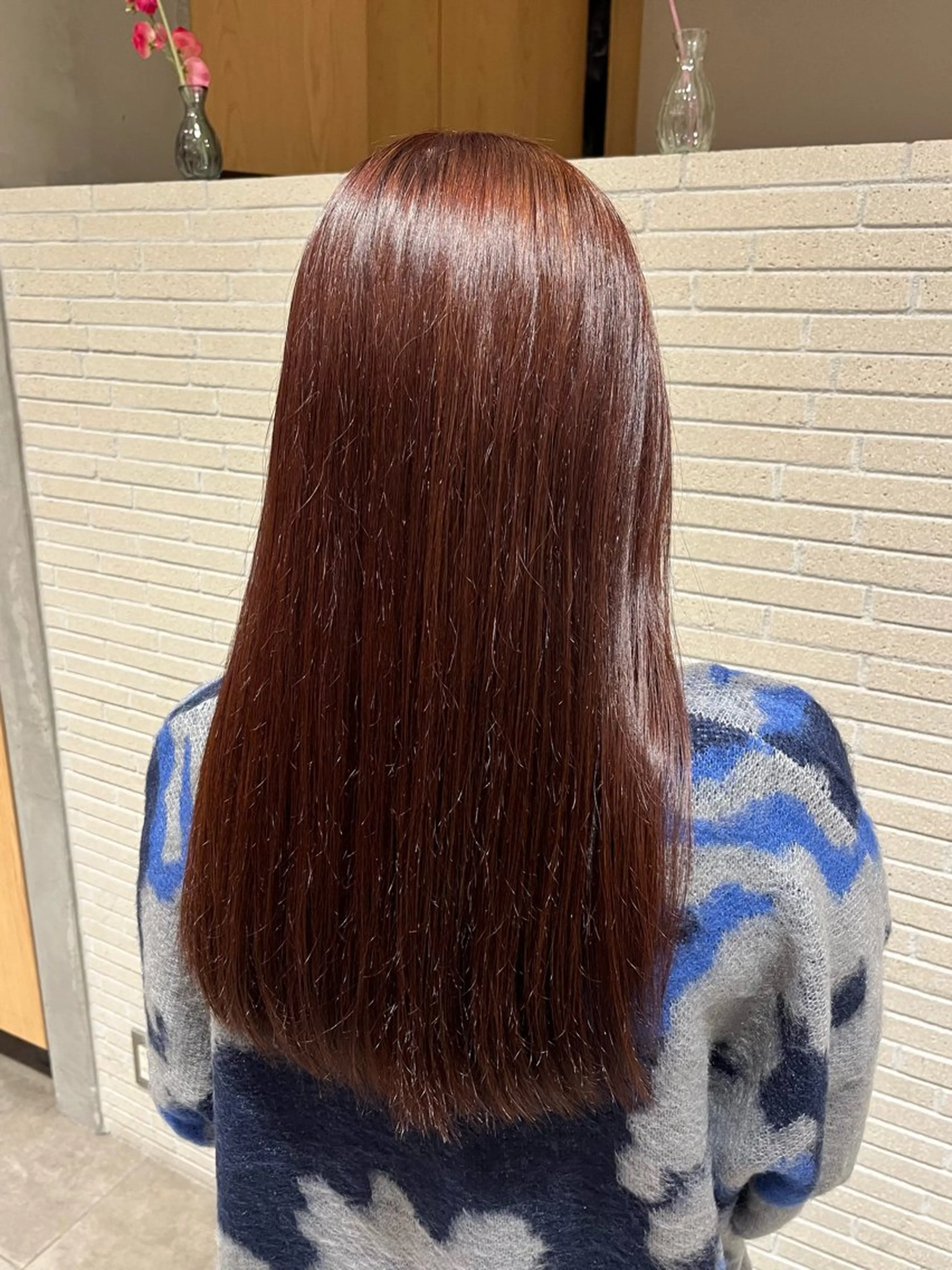 ロング カラー ブラウンカラー ピンクカラー ピンクブラウン アサノ メグミのヘアスタイル