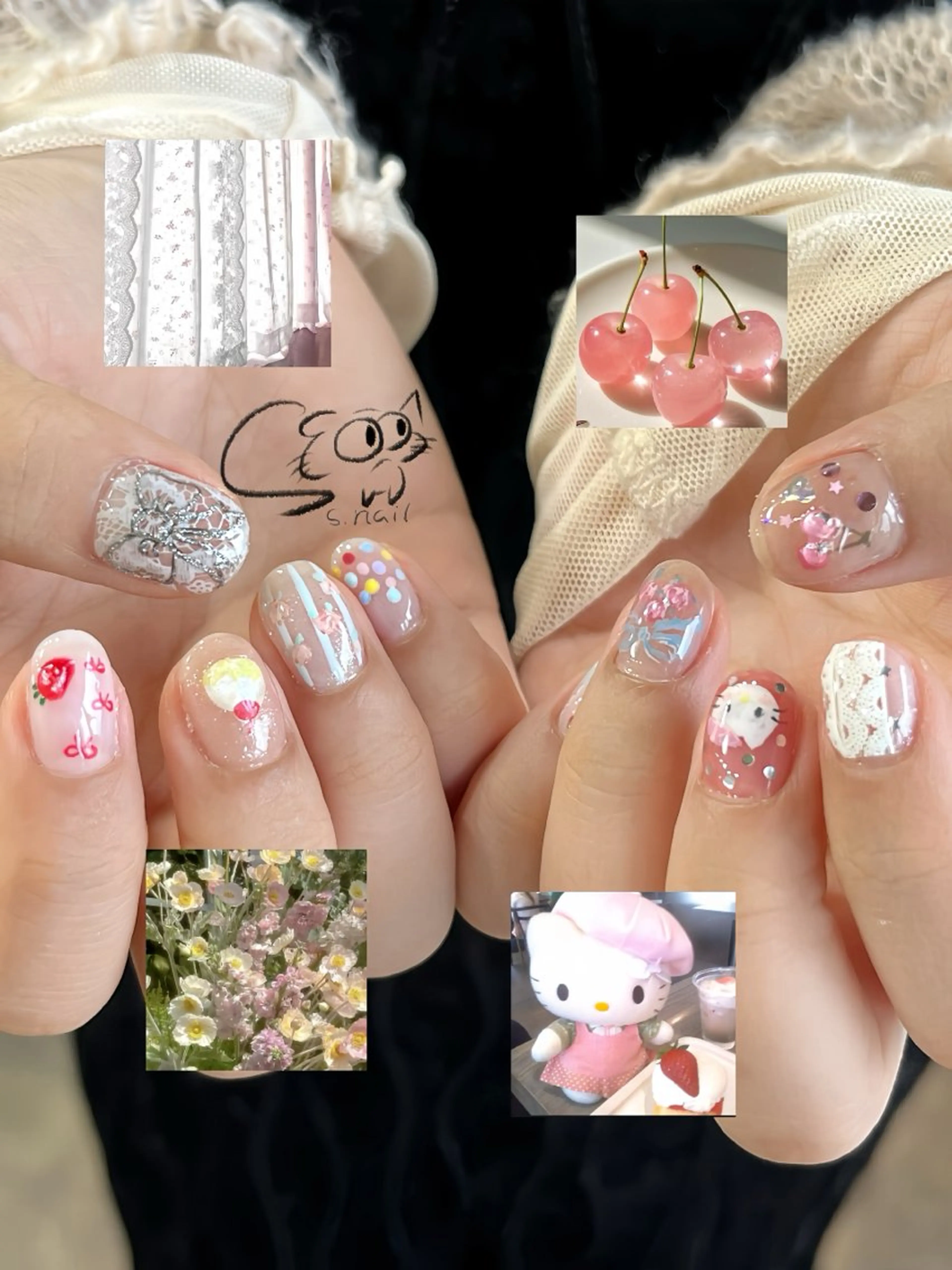 ネイル チークネイル フレンチネイル グラデーション マグネットネイル ワンカラーネイル S.nail _のネイルデザイン