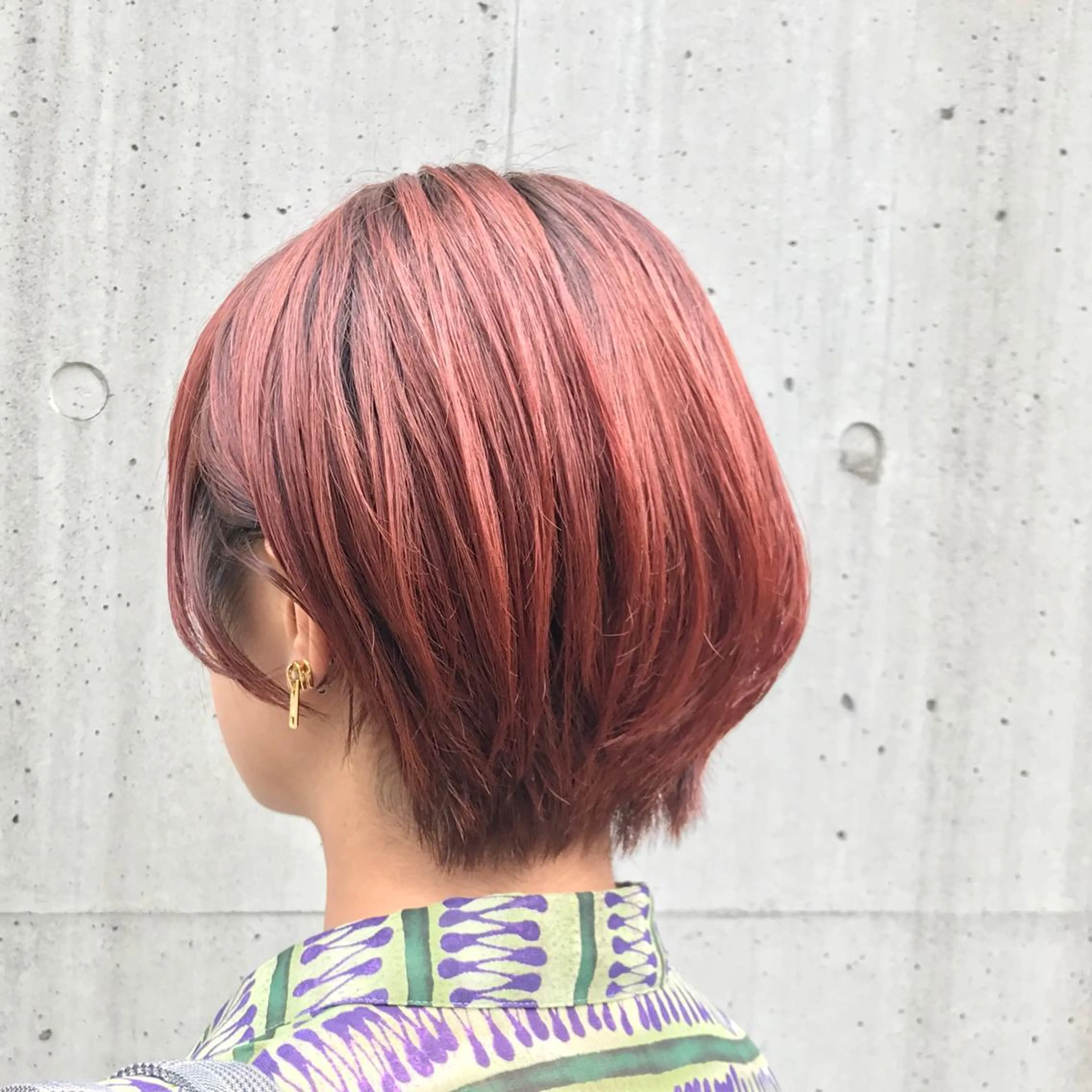 ショート カラー パーマ ☀️海外レイヤー 🇺🇸/ヒナコのヘアスタイル