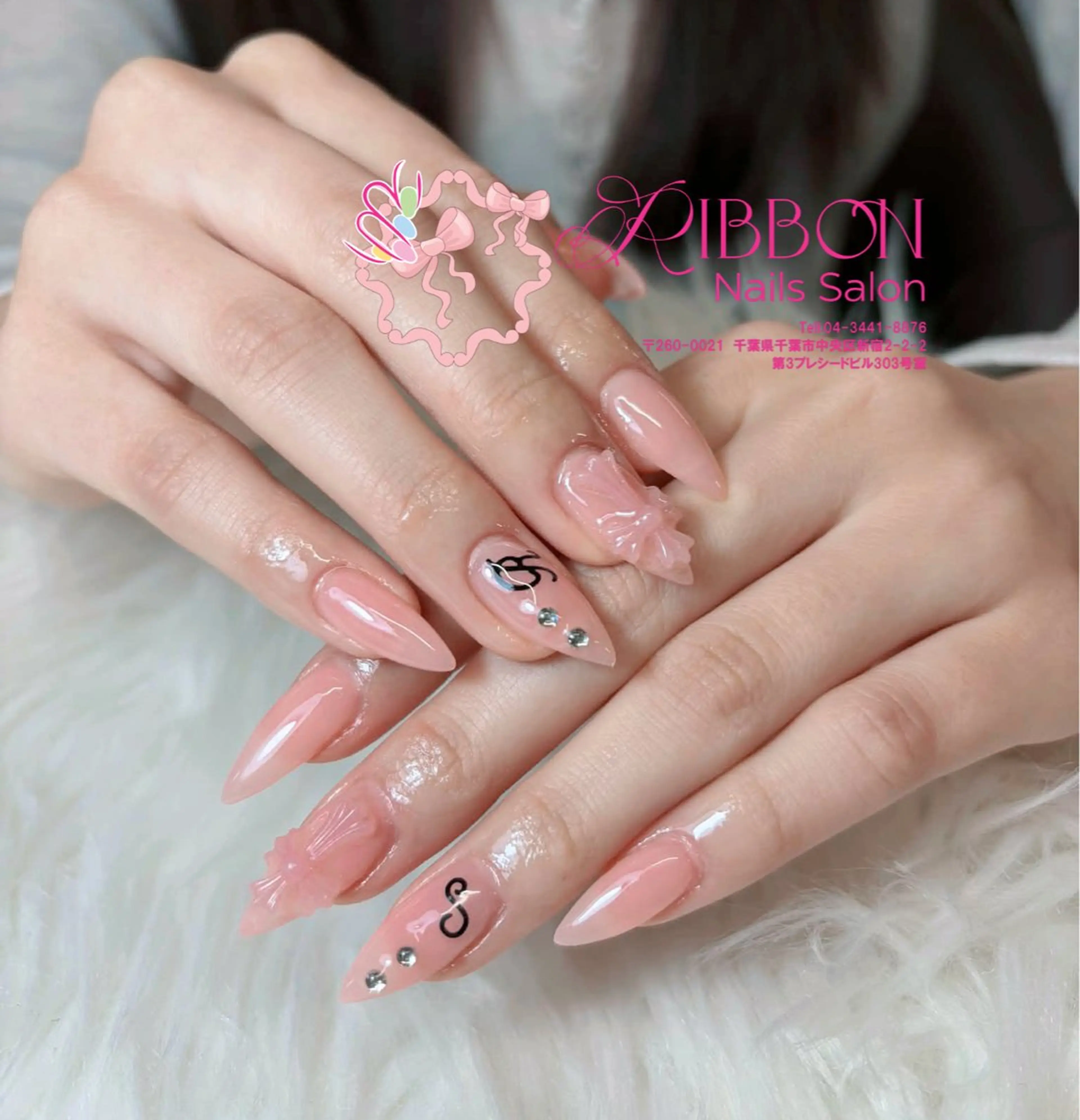 ネイル フレンチネイル ジェルネイル マグネットネイル 持ち込み ニュアンスネイル ハンドネイル Ribbonnail salonのネイルデザイン