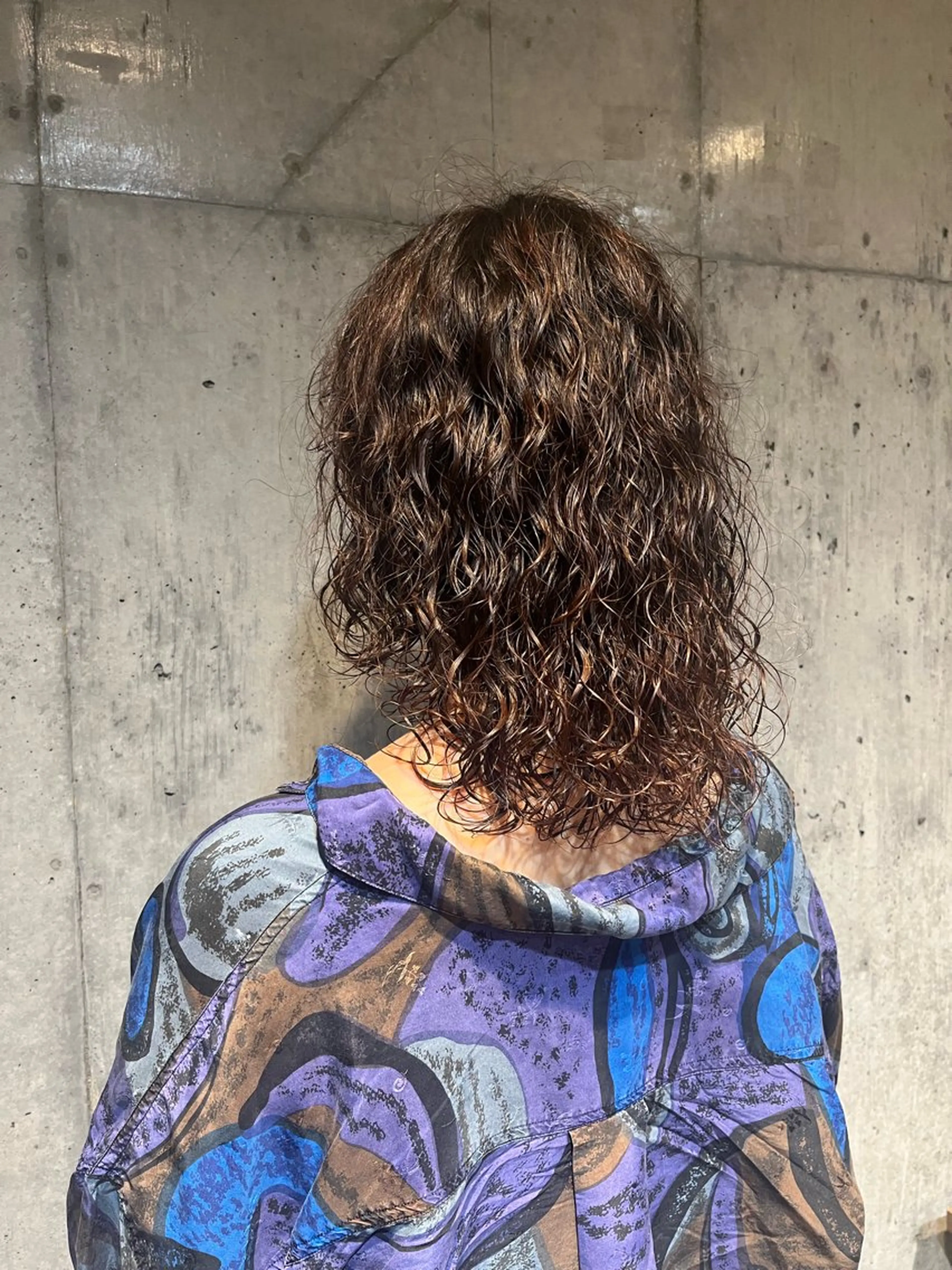 セミロング パーマ セミロングパーマ メンズカット/表参道 渡邉真由のヘアスタイル