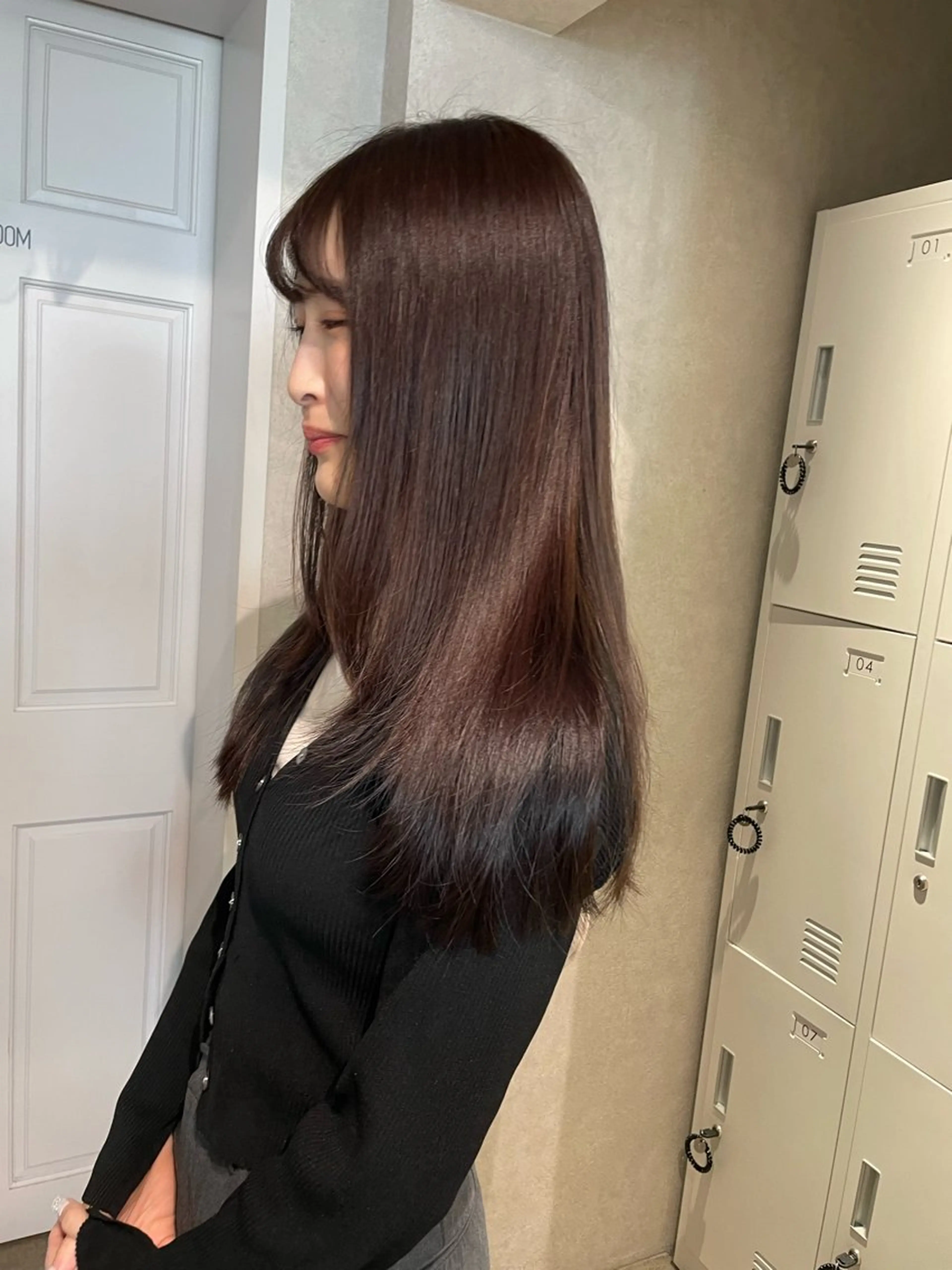 ロング カラー ボルドーカラー トリートメント ヘアカラー トリートメント ナチュラル透明感🌱 小山美樹子のヘアスタイル