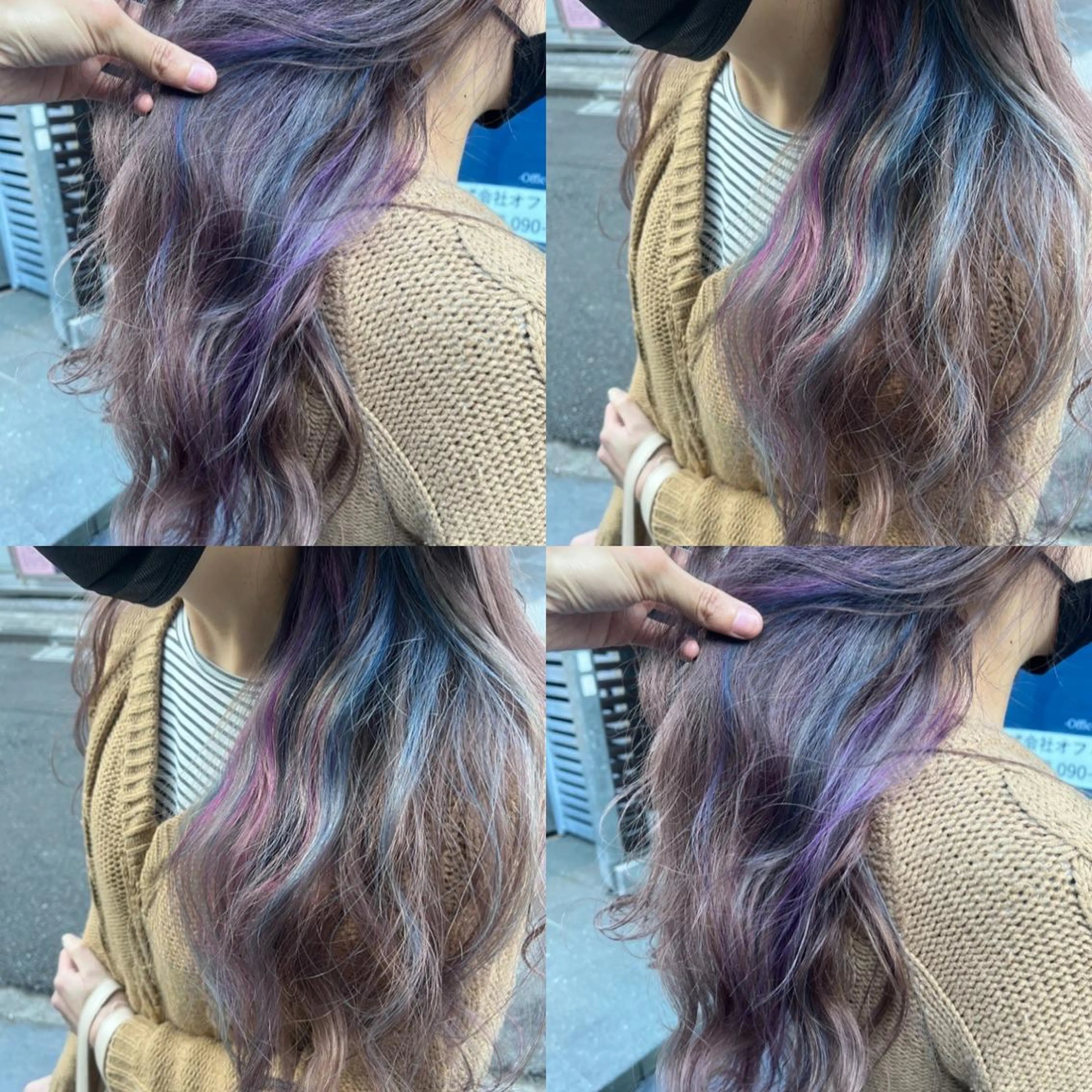 ロング カラー イヤリングカラー ユニコーンカラー カット ヘアカラー トリートメント 原宿サロン代表 デザインカラー伊藤卓のヘアスタイル