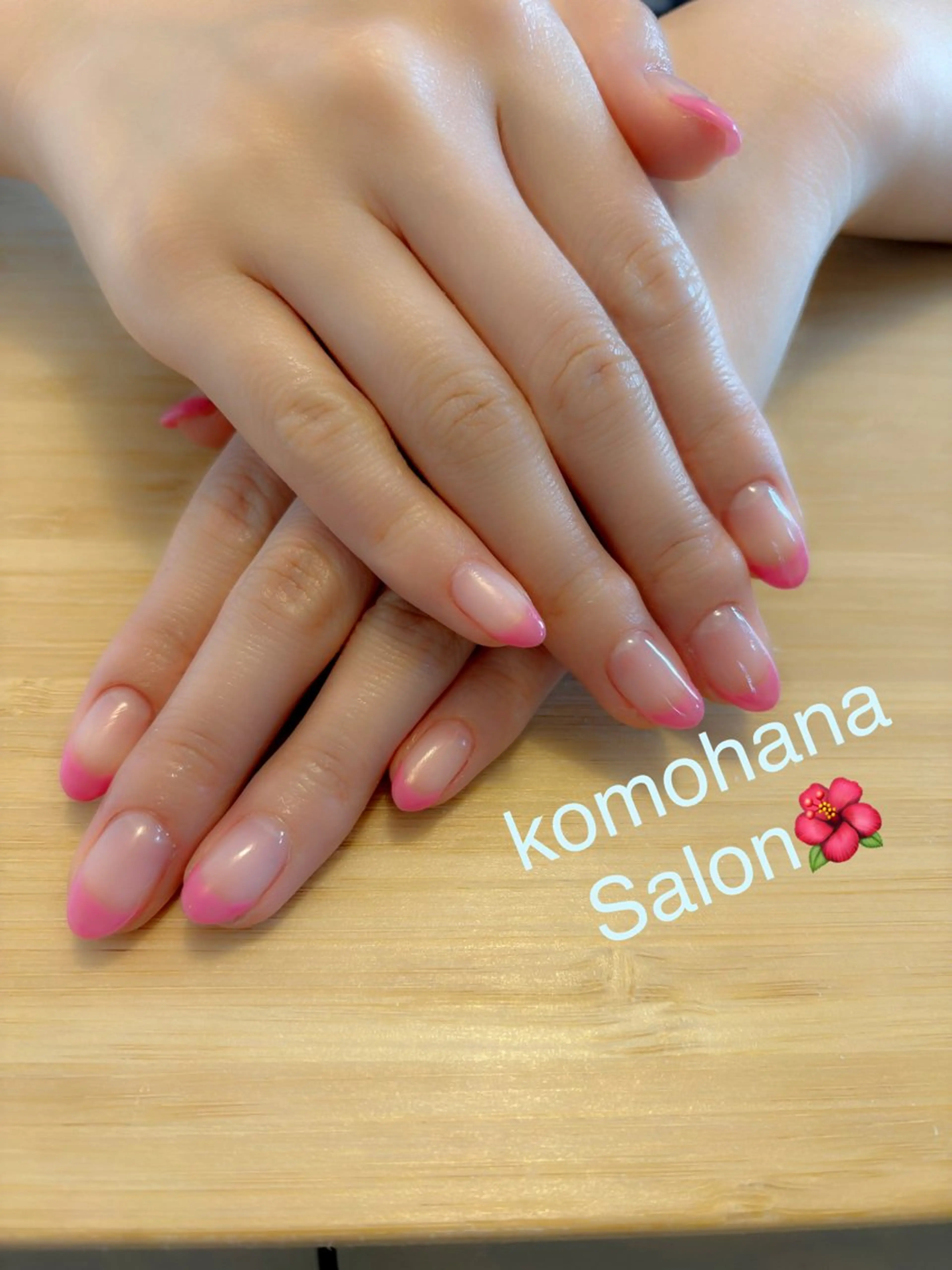 ネイル フレンチネイル ピンク komohana salon🌺のネイルデザイン