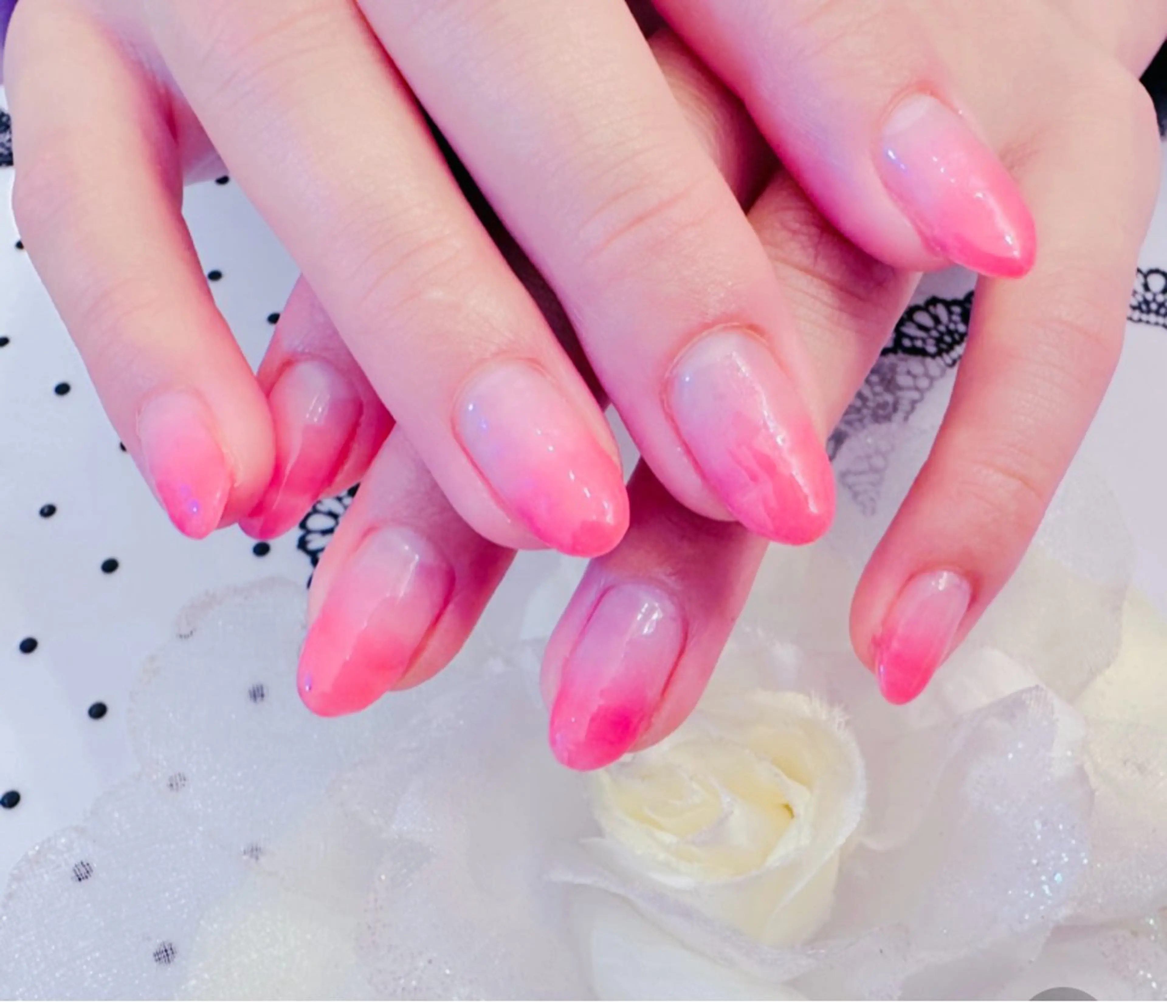 ネイル アートネイル 桜ネイル 長さ出し フラワーネイル ジェルネイル LUCIA 南柏ネイルサロンのネイルデザイン