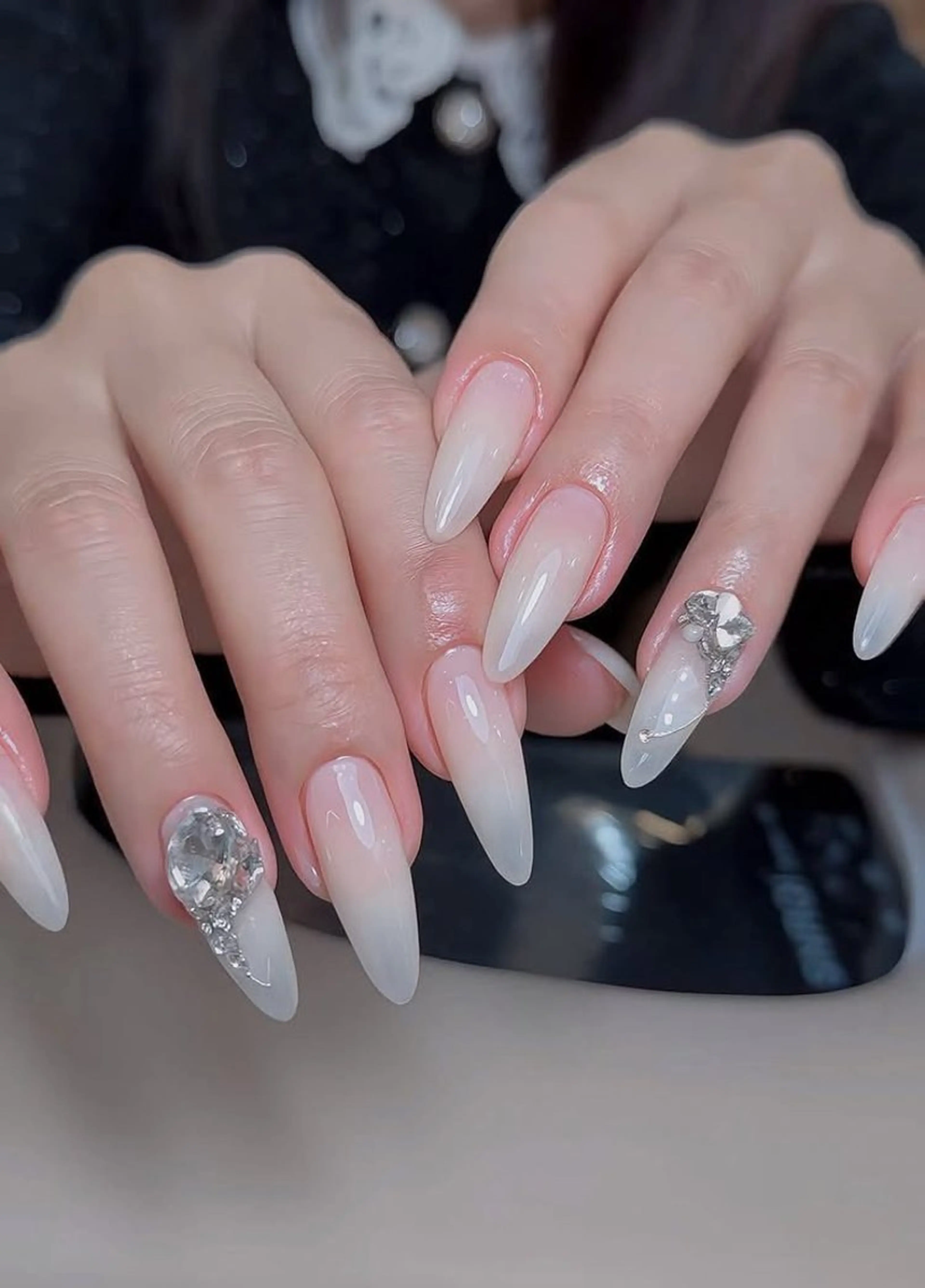 ネイル フレンチネイル グラデーション マグネットネイル ニュアンスネイル オフィスネイル ハンドネイル Squen Nail shinjukuのネイルデザイン