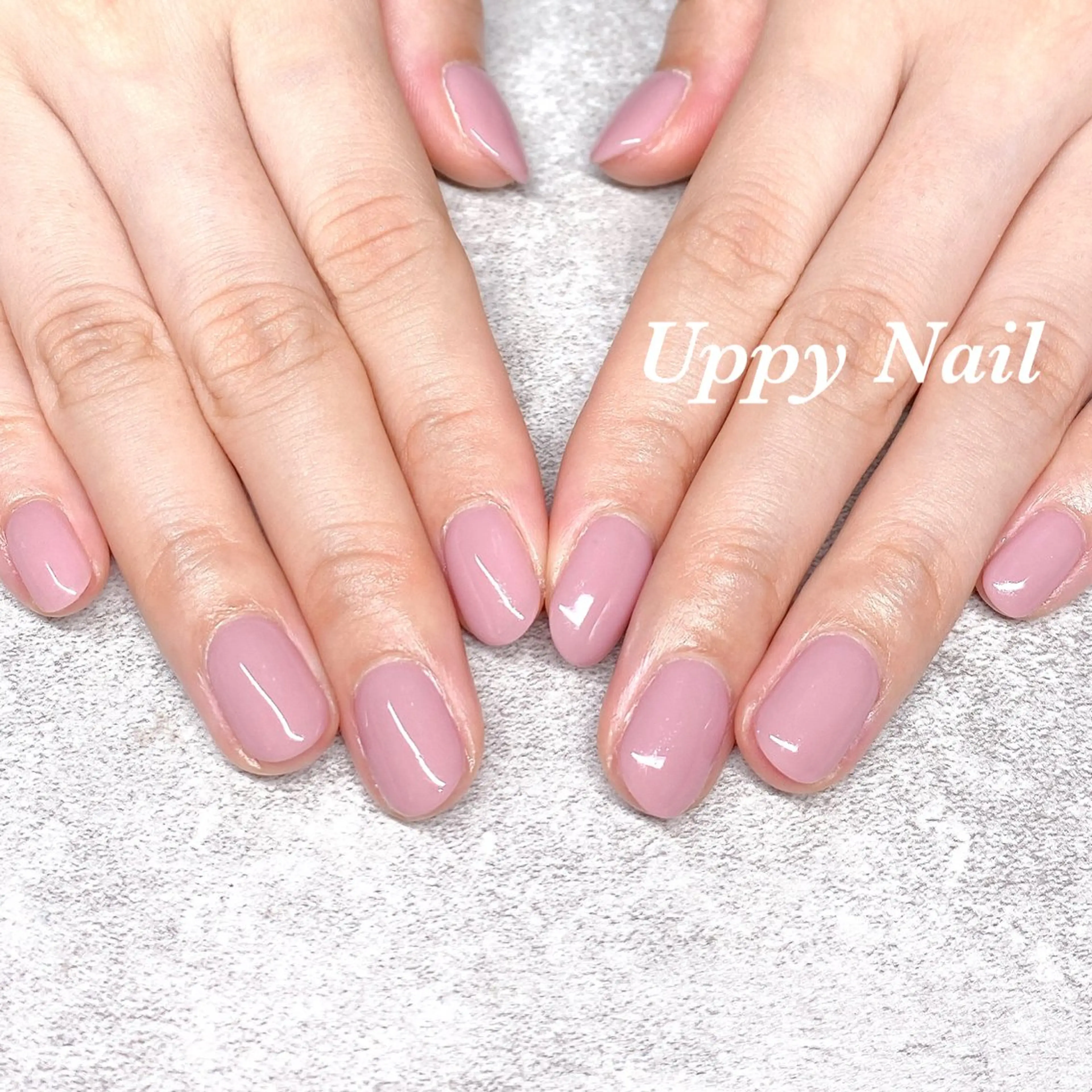 ネイル 桜ネイル ワンカラーネイル ピンク ハンドネイル Uppy Nail ukyoのネイルデザイン