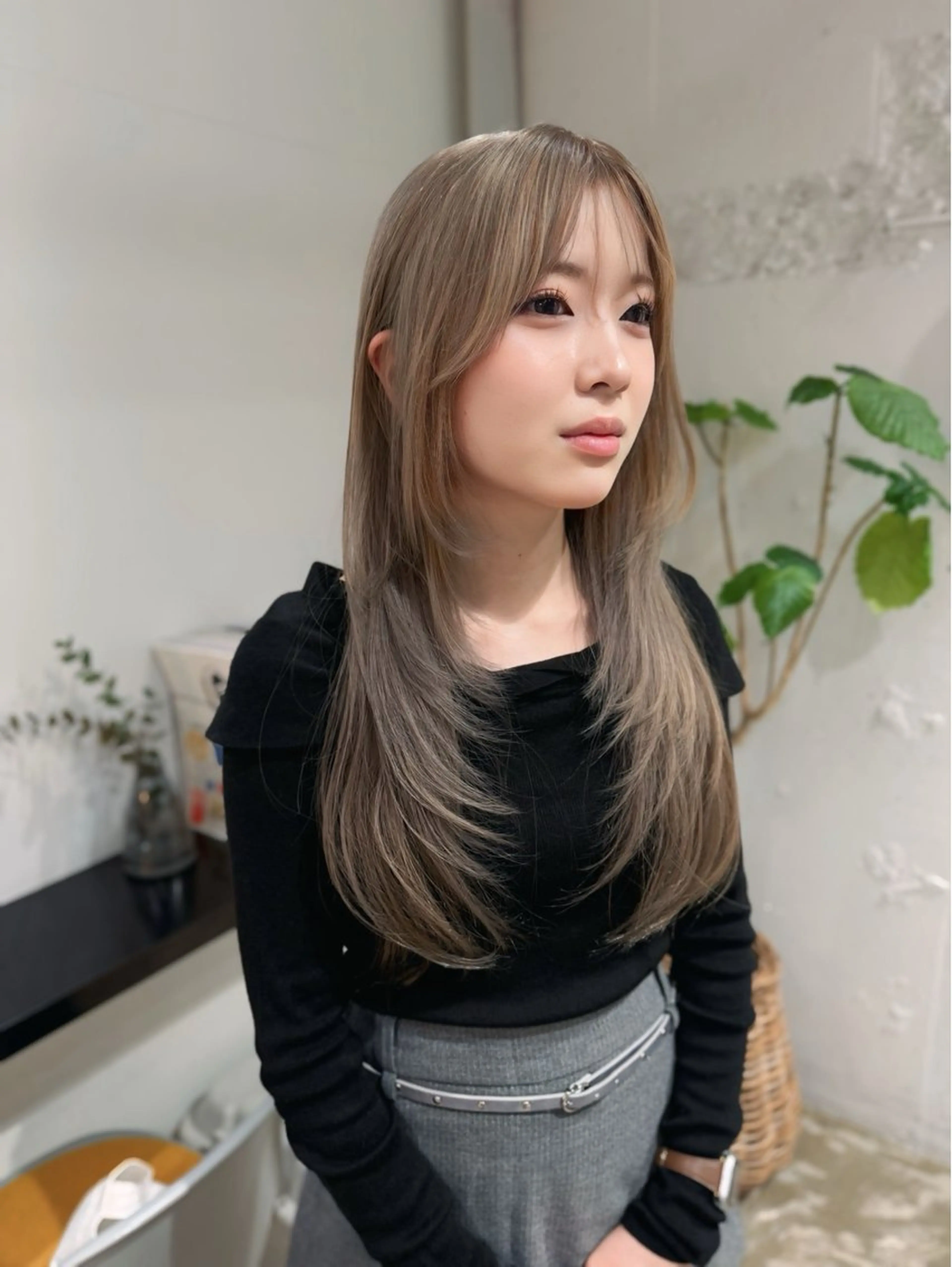 ロング カラー ウルフ/似合わせ レイヤー/RIHOのヘアスタイル