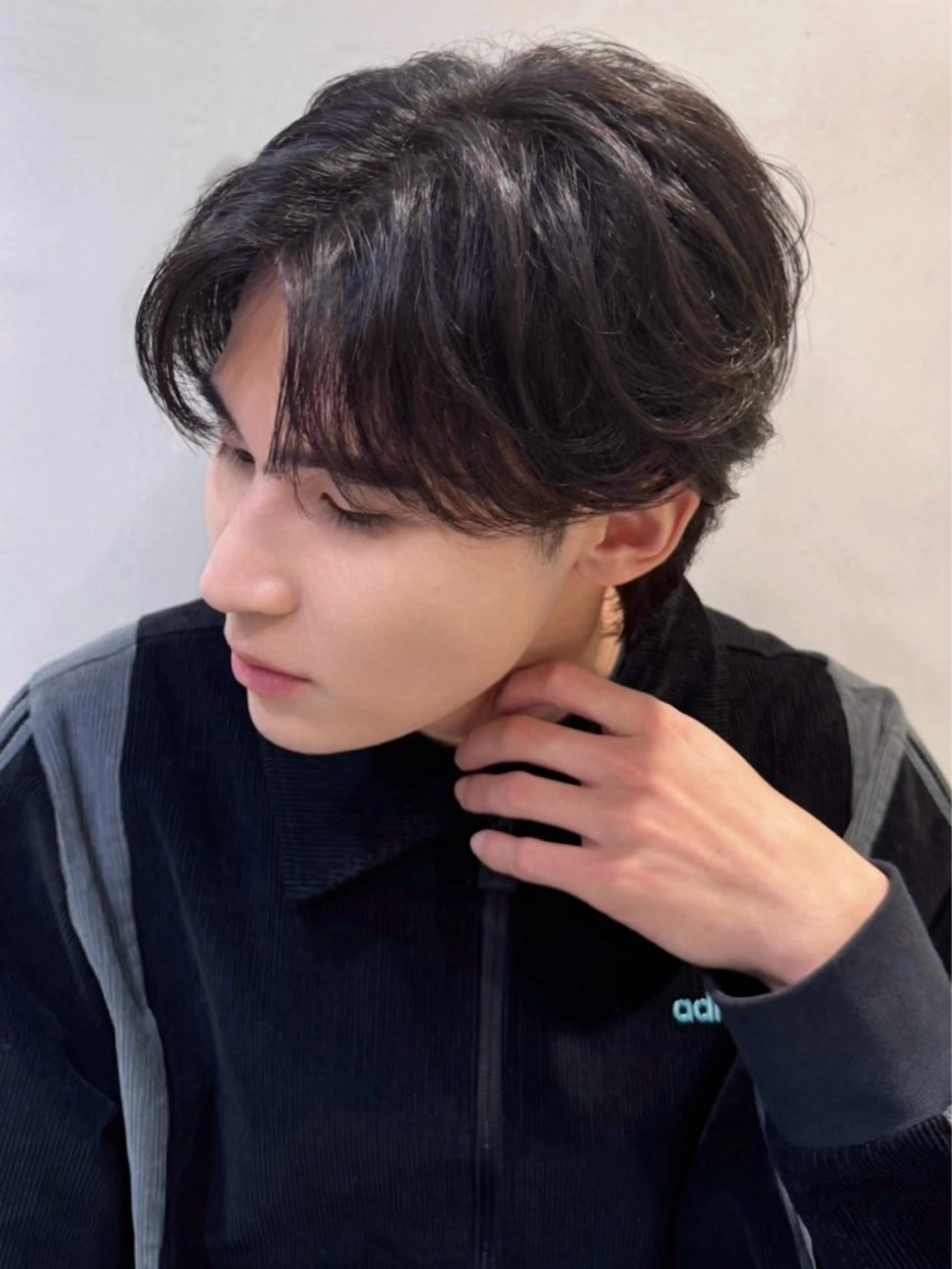 ショート カラー パーマ ヘアアレンジ メンズ 大宮🩵韓国ヘア 毛流れ🫧☁️まいのヘアスタイル