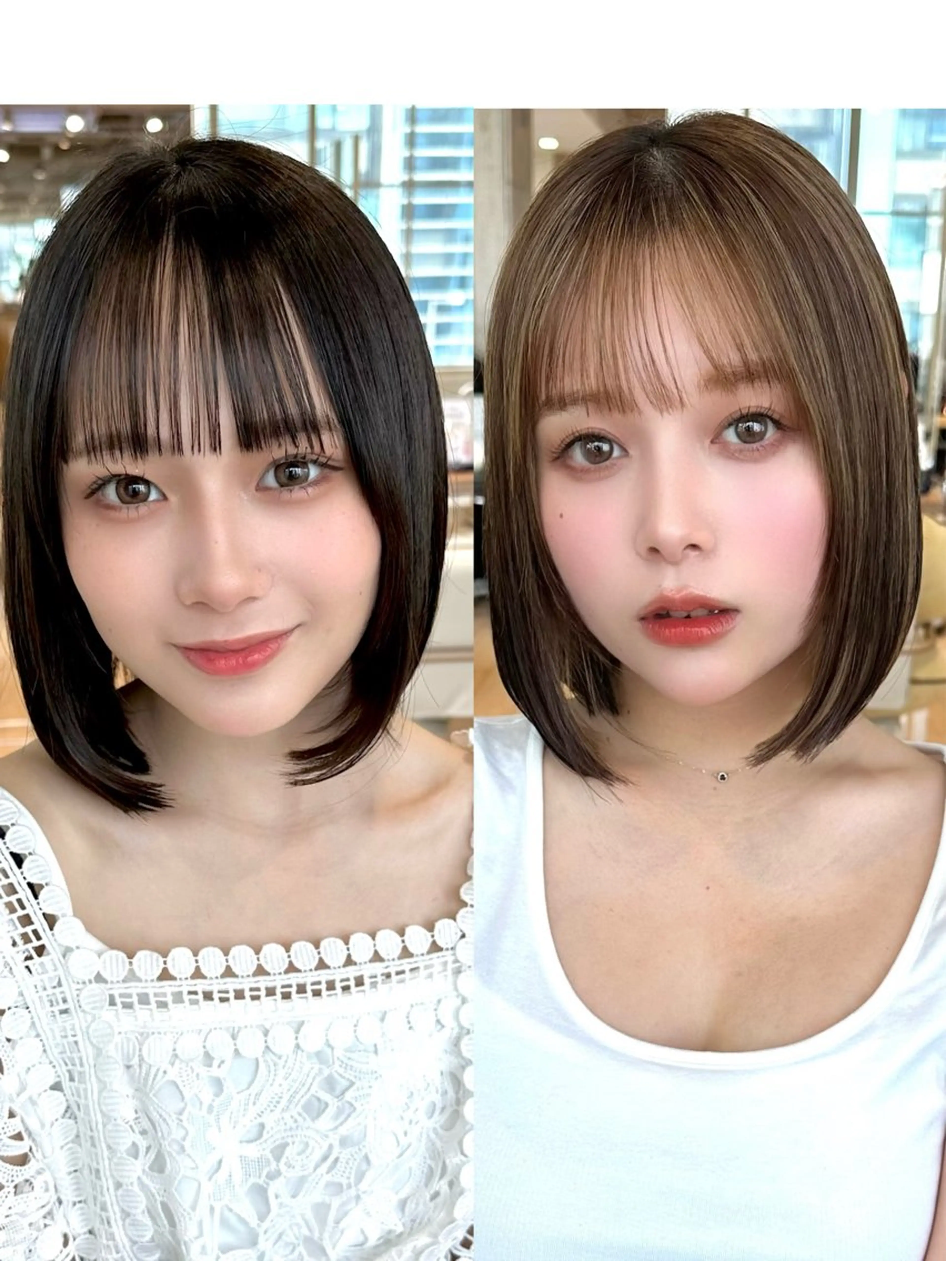 ミディアム ボブ 小顔カット カット トリートメント 市原 大翼のヘアスタイル