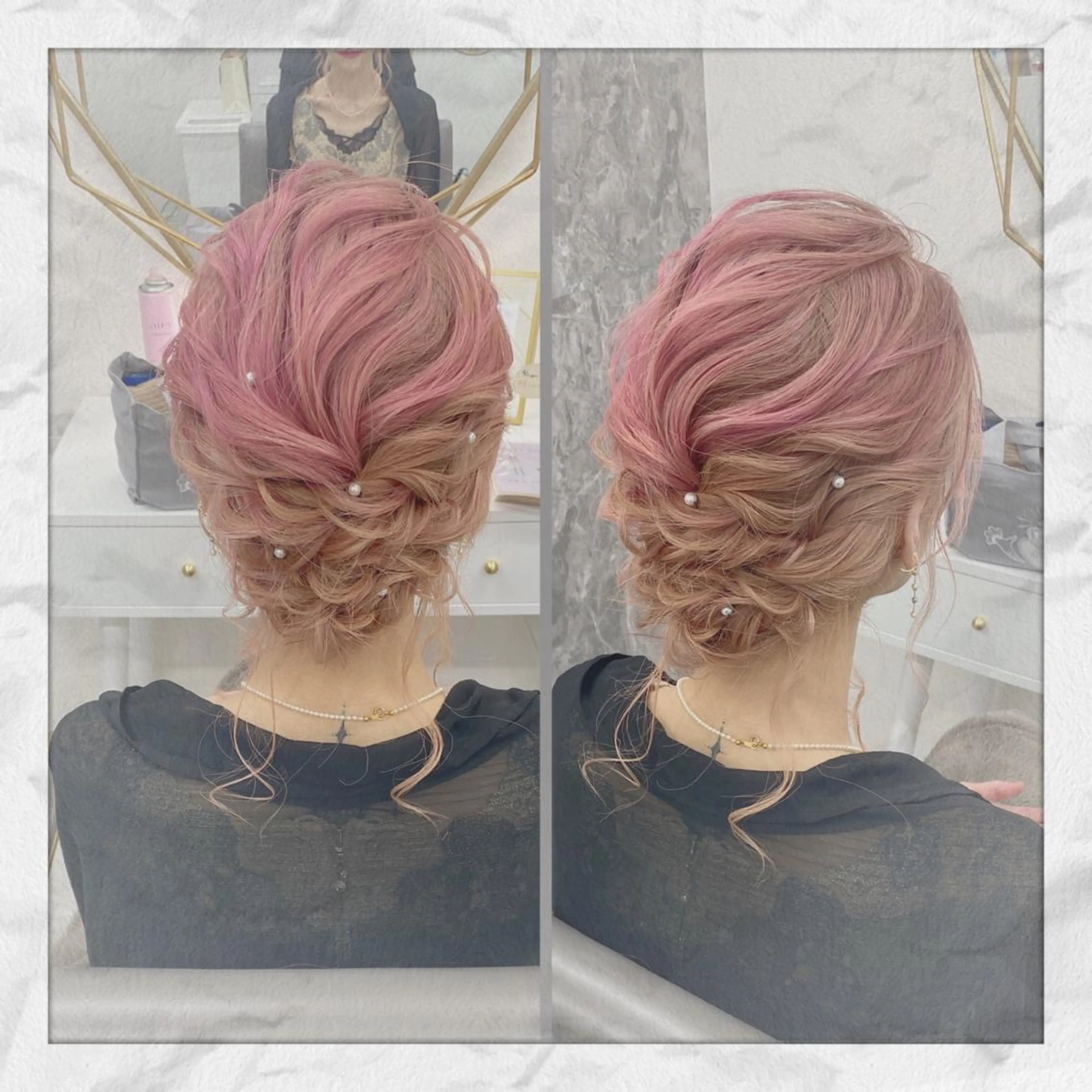 ミディアム ヘアアレンジ ヘアセット ヘアセット/着付け 𓇼 松本 夏美𓇼のヘアスタイル