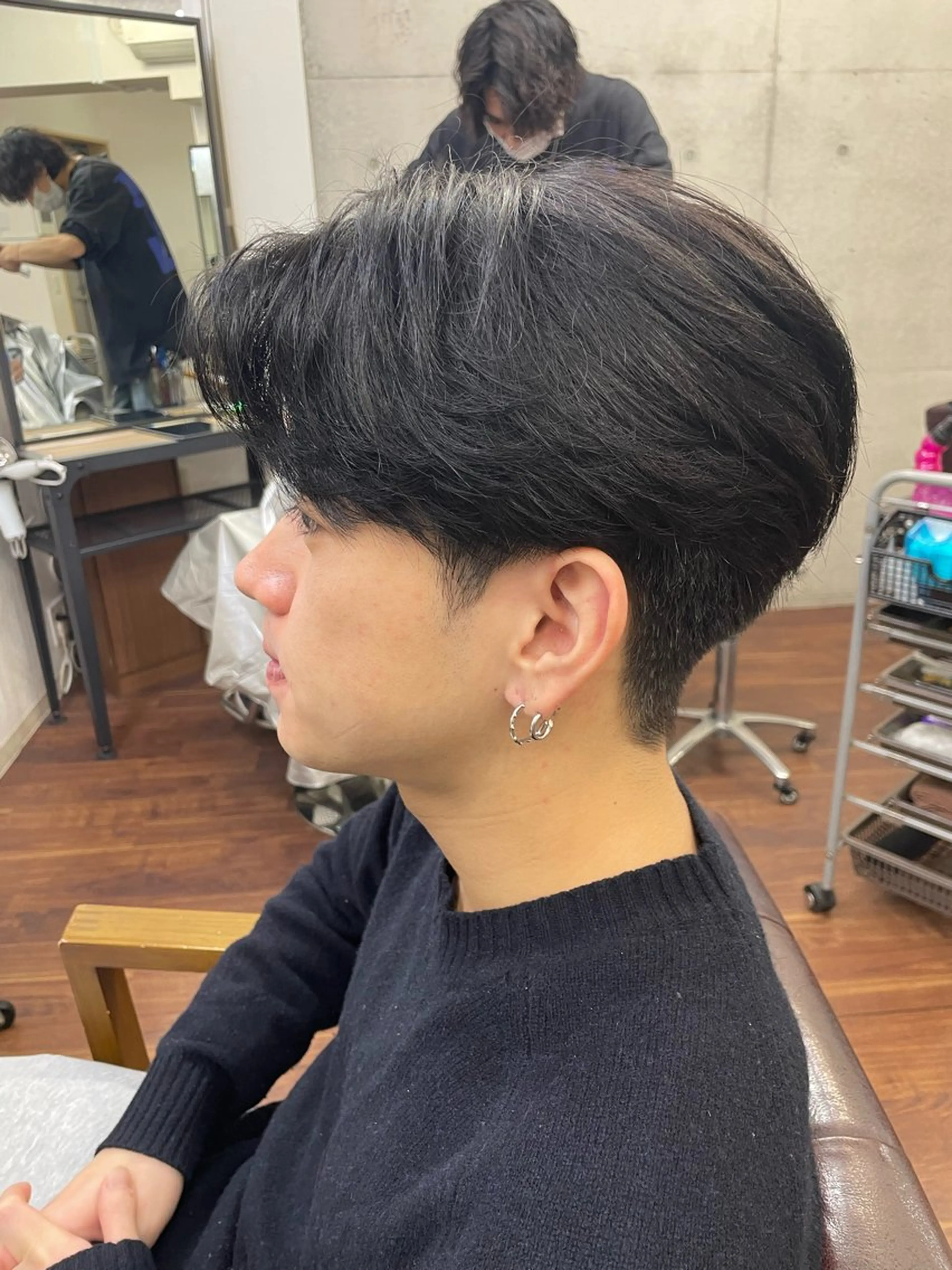 ショート メンズ センターパート 刈り上げ RITSUKI横浜 メンズ特化😎のヘアスタイル