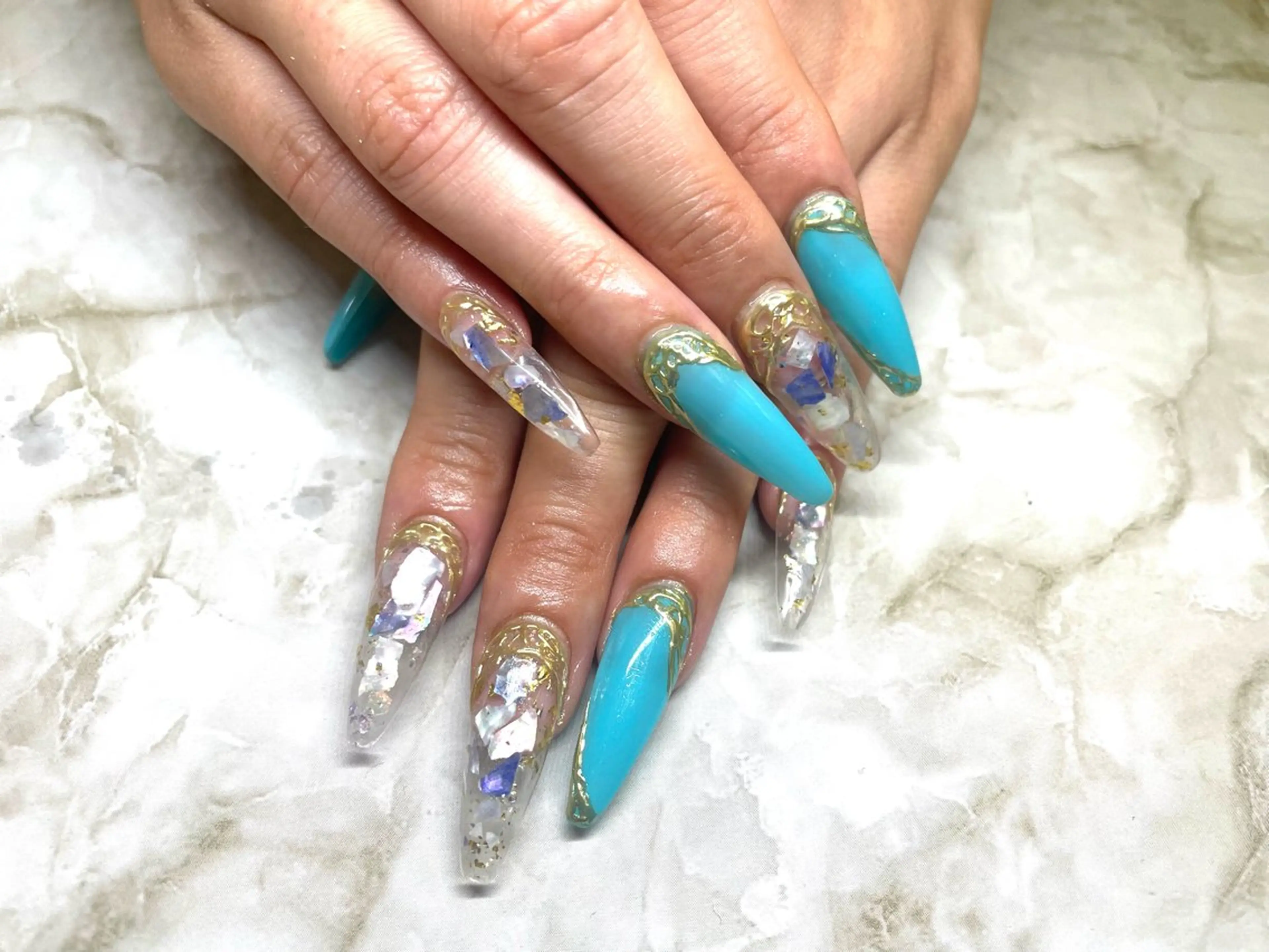 ロング ハンドネイル LeLien所属・LeLien ♡のネイルデザイン