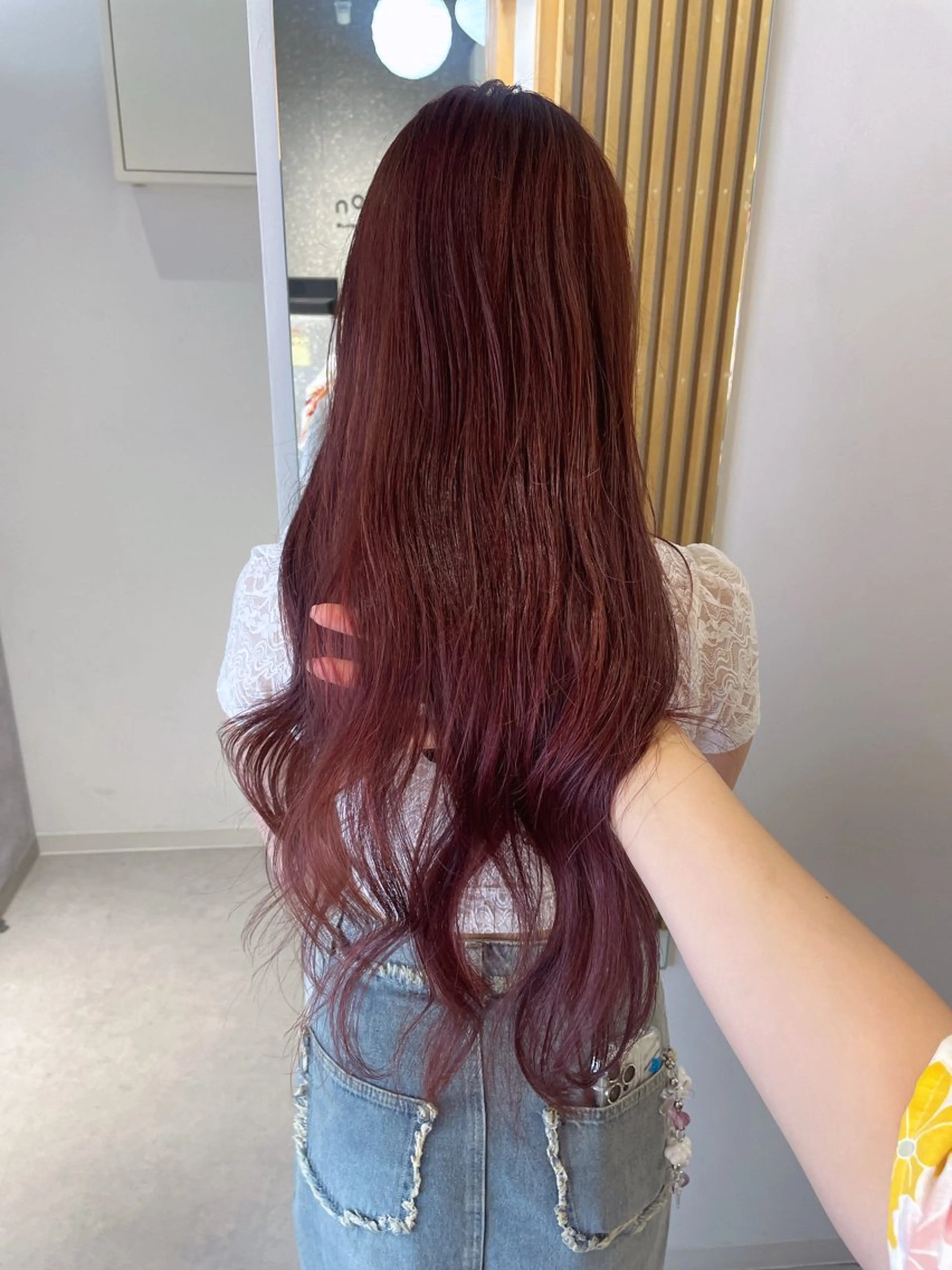 ロング カット ヘアカラー トリートメント Nana/透けカラー ×似合わせカットのヘアスタイル