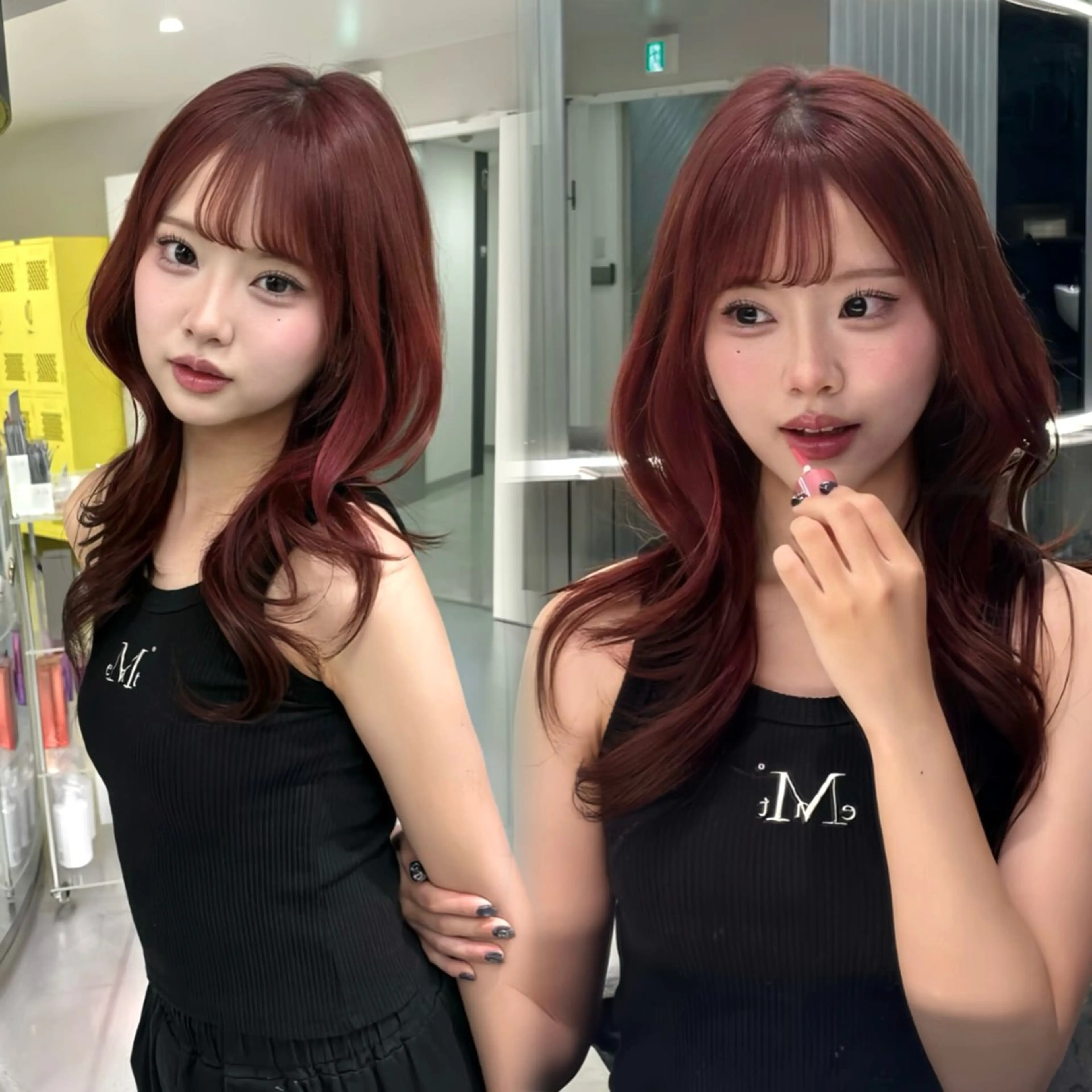 ロング カラー ヘアカラー 名古屋/中顔面短縮 ✨/小顔ハイレイヤーのヘアスタイル