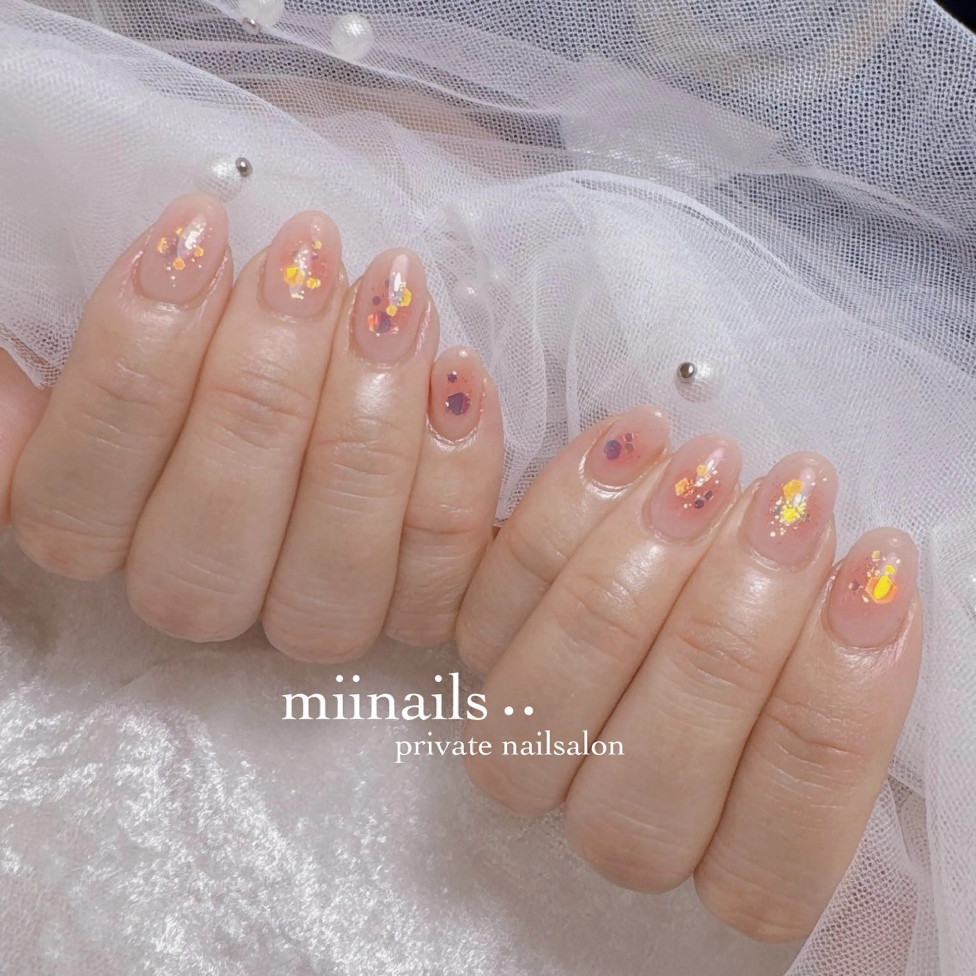 ネイル 韓国ネイル マグネットネイル ワンホンネイル ハンドネイル nailsalon miinailsのネイルデザイン
