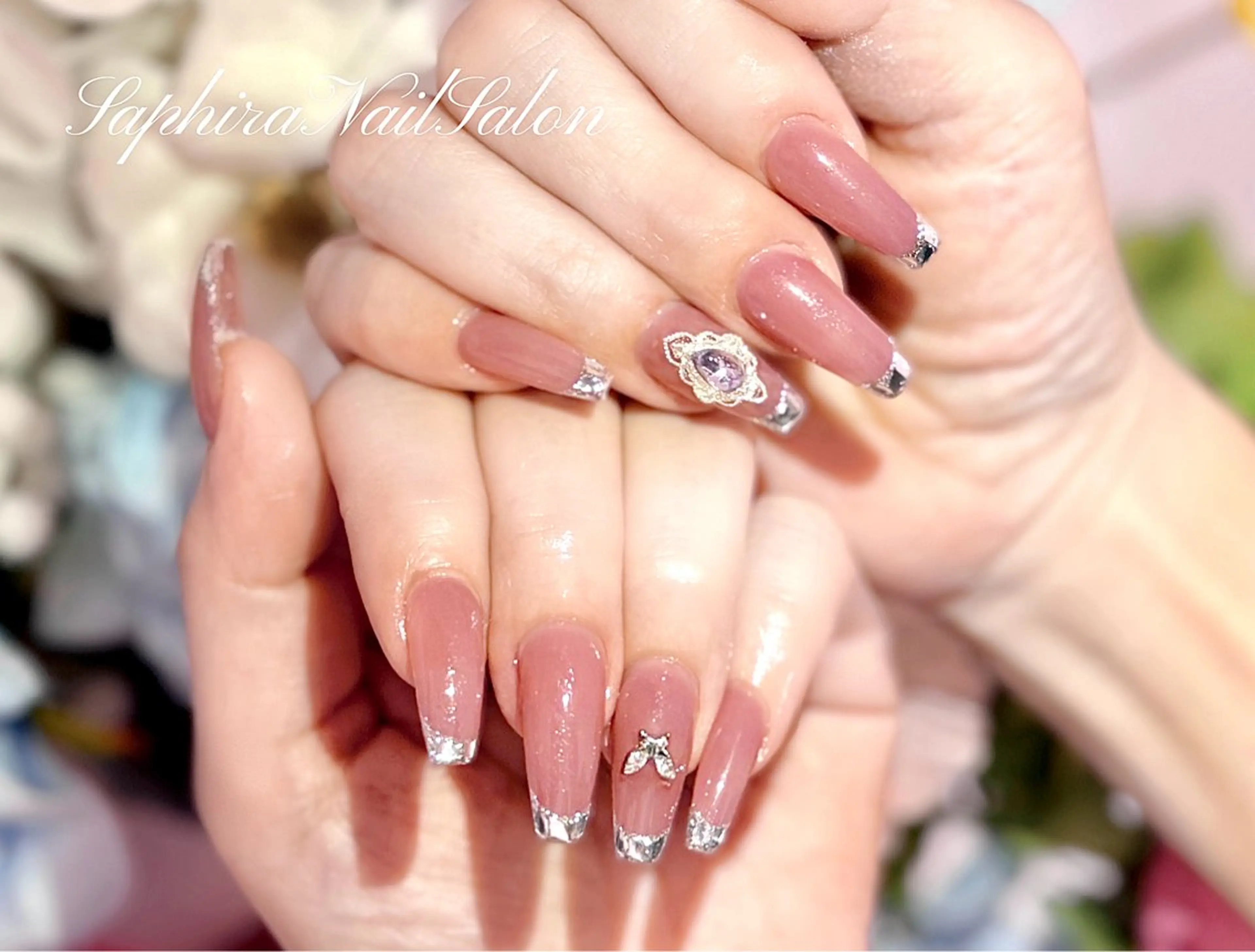 カラー ハンドネイル Saphiraネイル サロン錦糸町のネイルデザイン