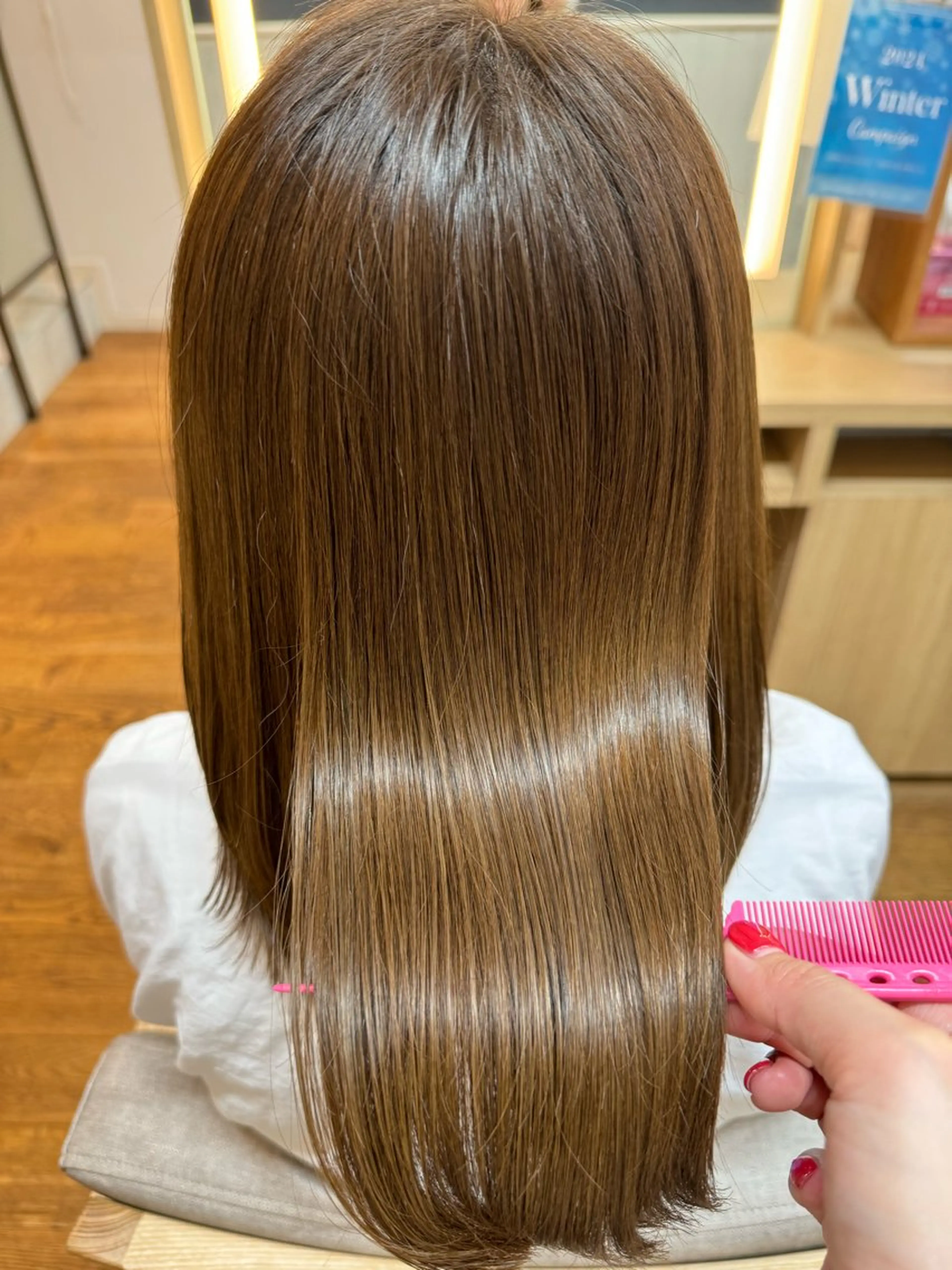 ミディアム 髪質改善/縮毛矯正✨ 白石ゆいのヘアスタイル