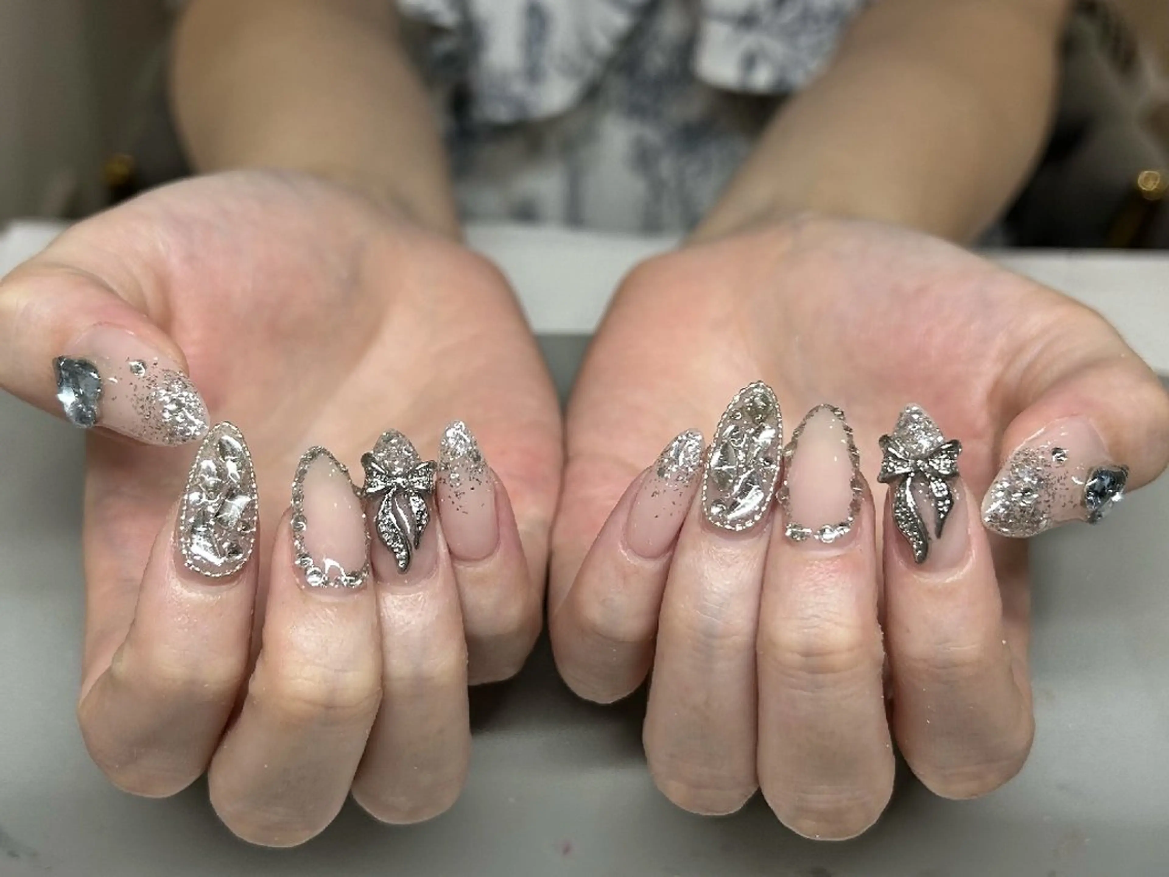 ネイル フットネイル フレンチネイル ジェルネイル ガラスフレンチ 韓国ネイル ハンドネイル ハンドケア The  Nail 新大久保店のその他イメージ