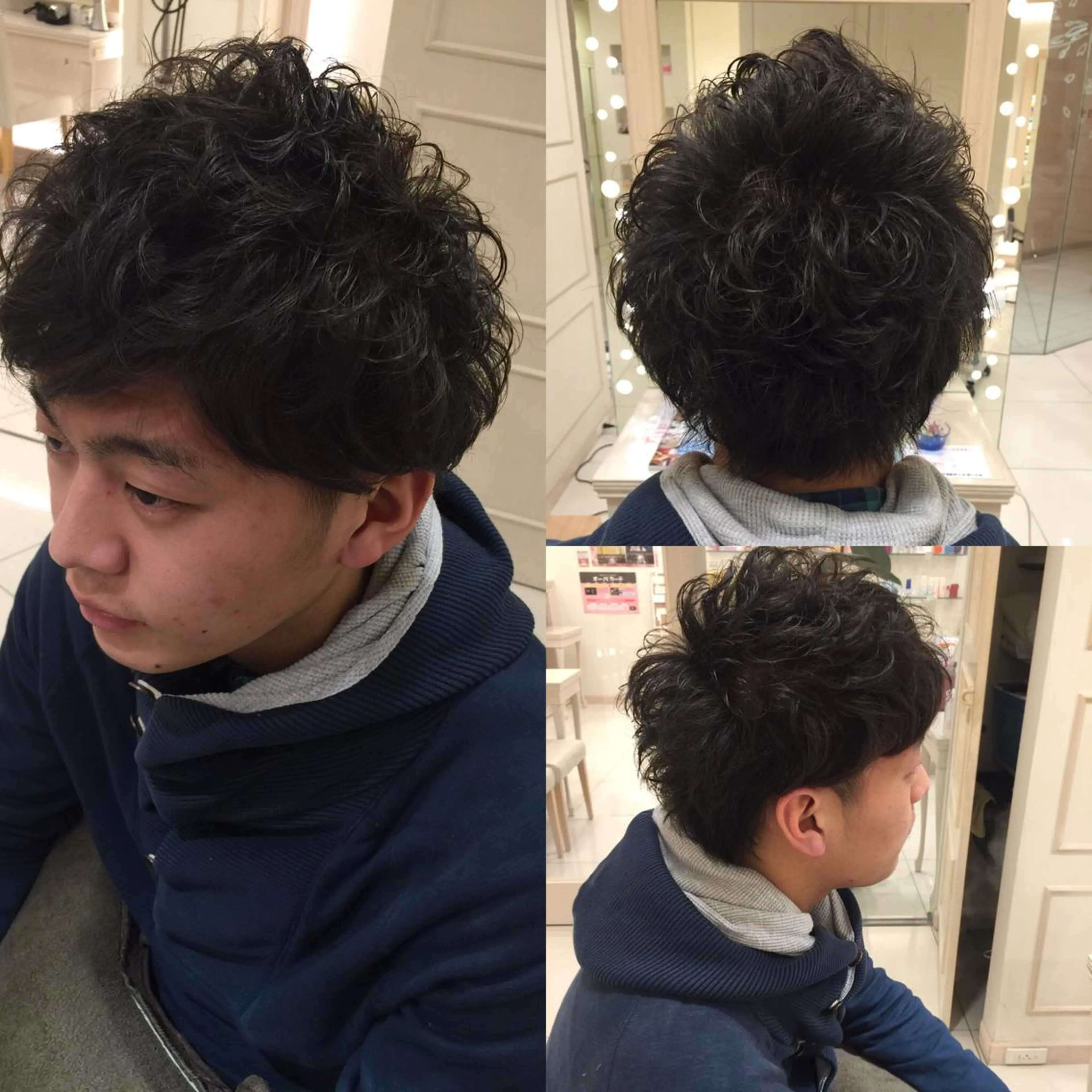 ショート パーマ メンズ メンズパーマ Vir by browのヘアスタイル