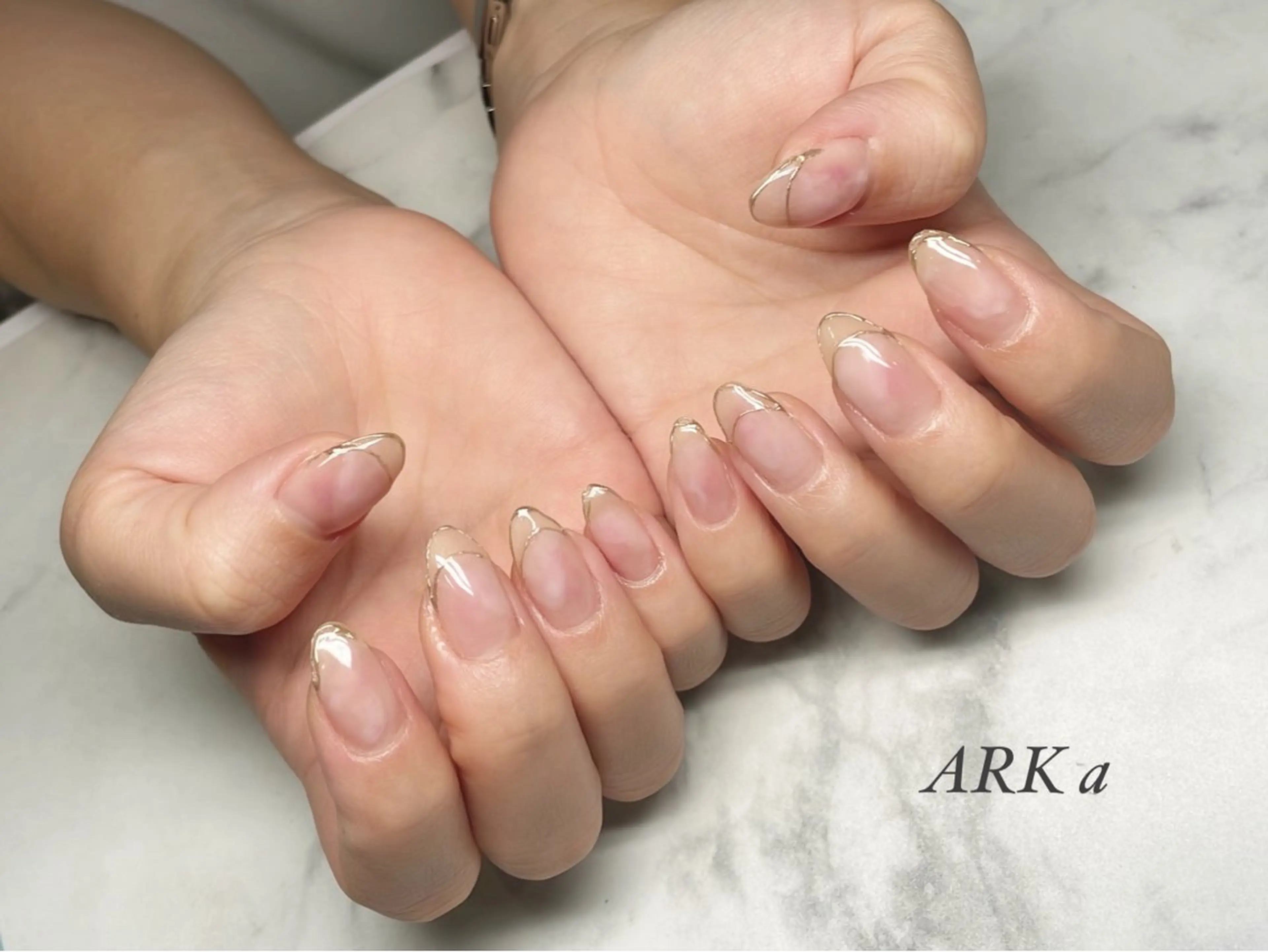 ネイル ミラーネイル ハンドネイル ARKα Nishiのネイルデザイン