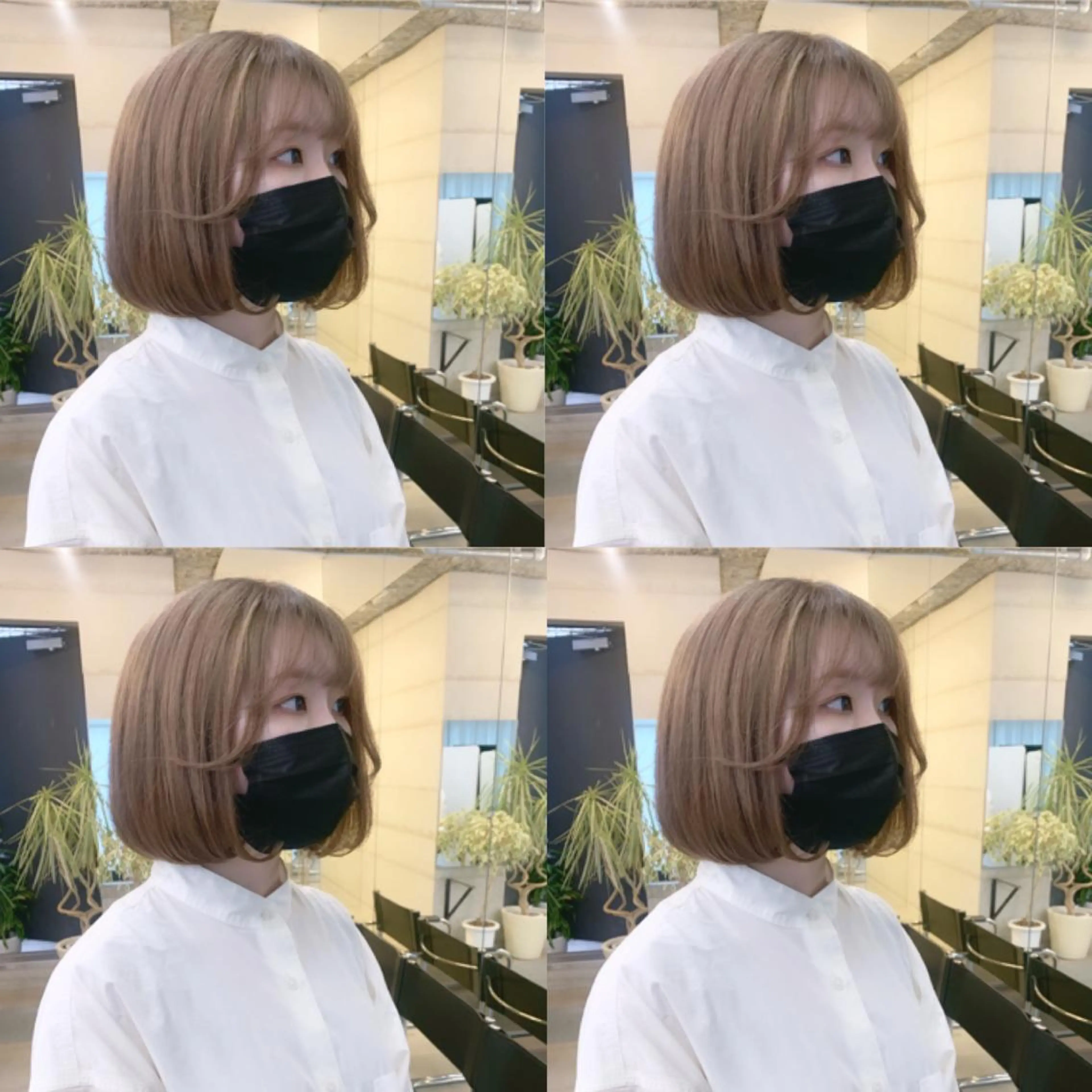 ミディアム カラー 透明感/オリーブ/ グレージュ/YUKAのヘアスタイル