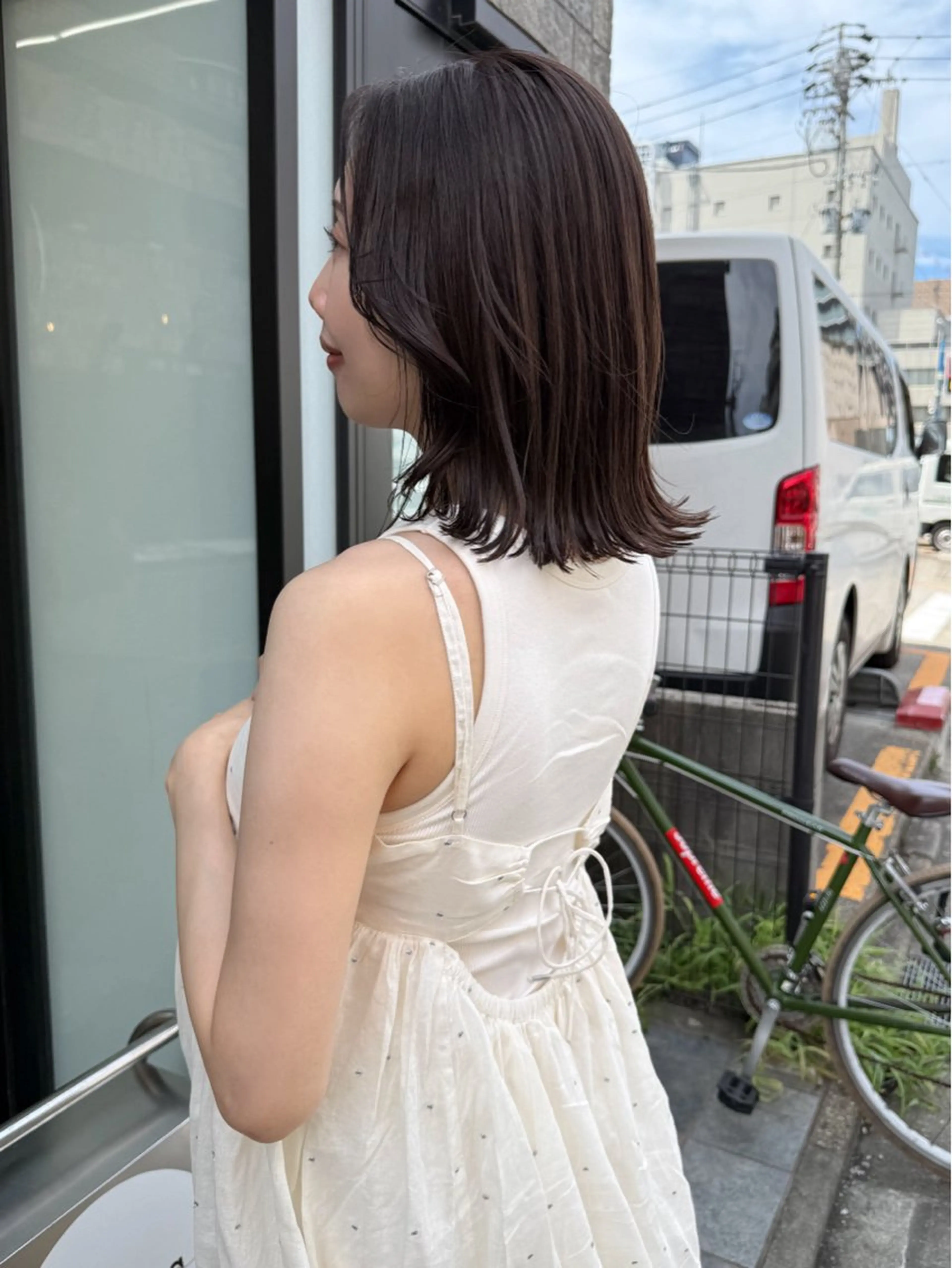 ミディアム カット ヘアカラー トリートメント ボブカットモデル/パ ーマ/harunaのヘアスタイル