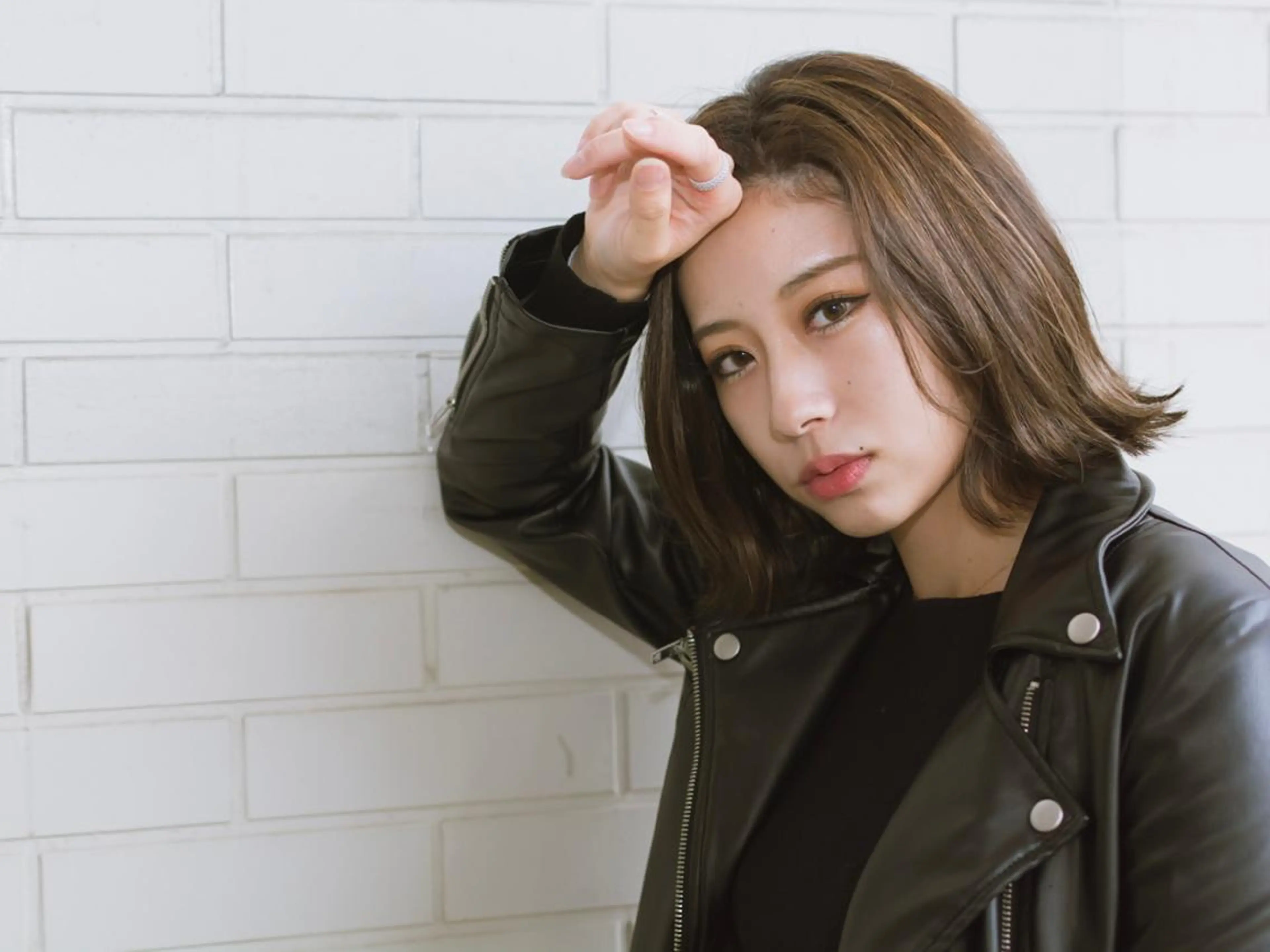 ミディアム ショートボブ ボブ 外国人風カラー ハイライト 外ハネヘア 撮影モデル 斉藤 正敏のその他イメージ