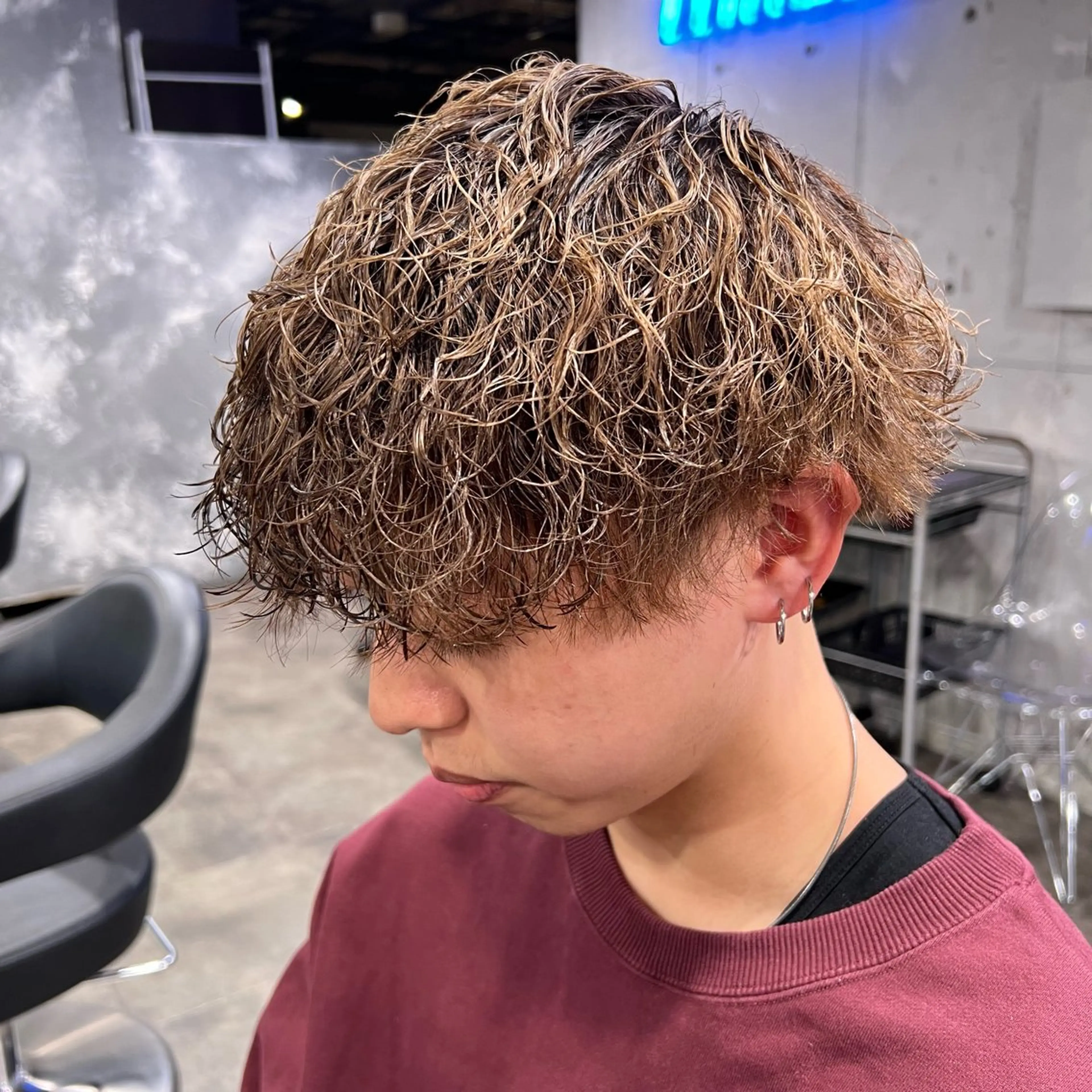 ショート カラー パーマ ヘアアレンジ メンズ キッズ アップバング センターパート メンズハイライト マッシュ メンズパーマ 🔷横浜1のパーマ 職人🔷将太郎のヘアスタイル