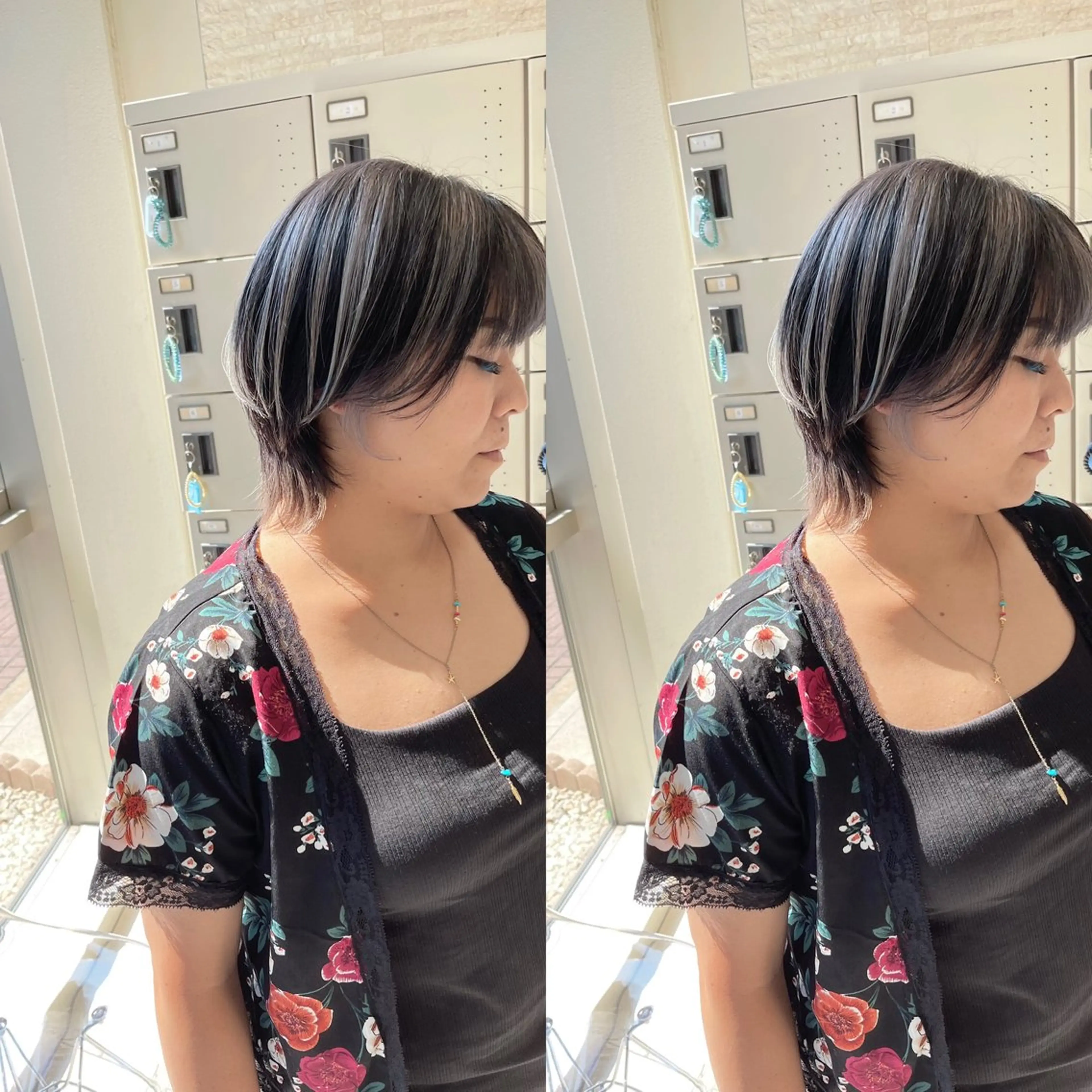 ショート ヘアカラー Y Uのヘアスタイル