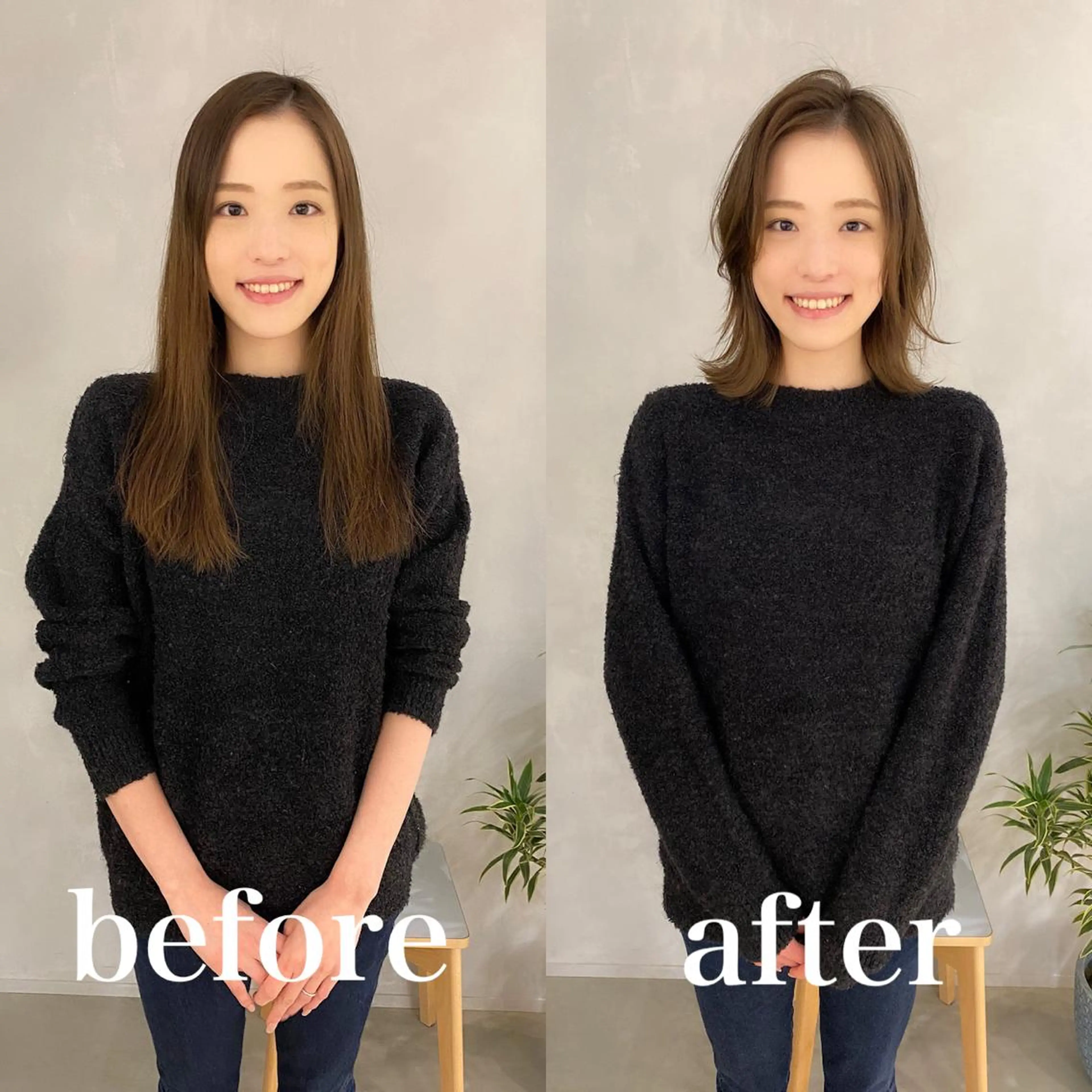 ミディアム レイヤーカットのプロ 大人ヘア宮森貴志のヘアスタイル