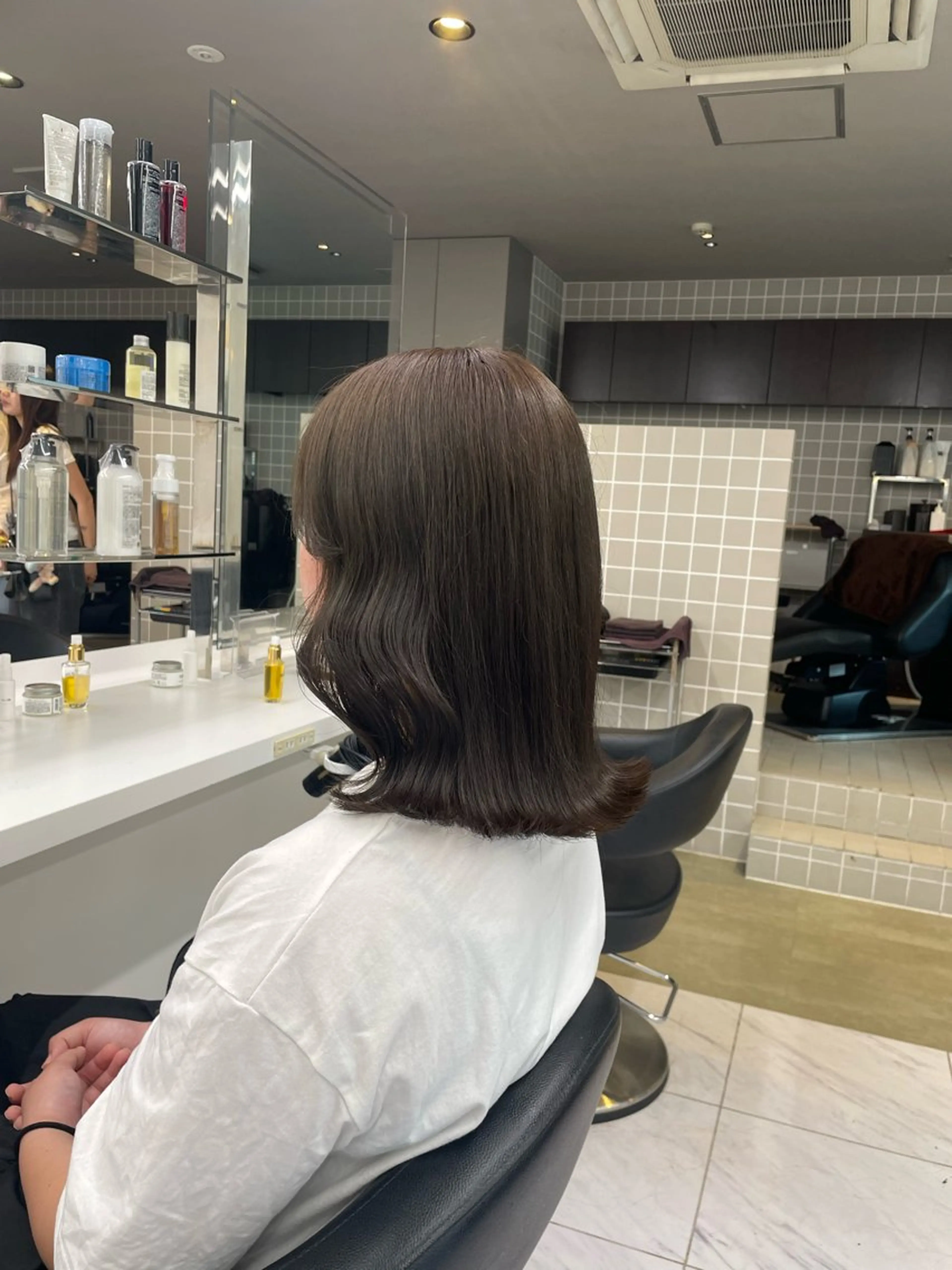 ミディアム カラー ヘアアレンジ ヘアカラー トリートメント ヘアセット 💗横浜美容室 💗HARUNAのヘアスタイル