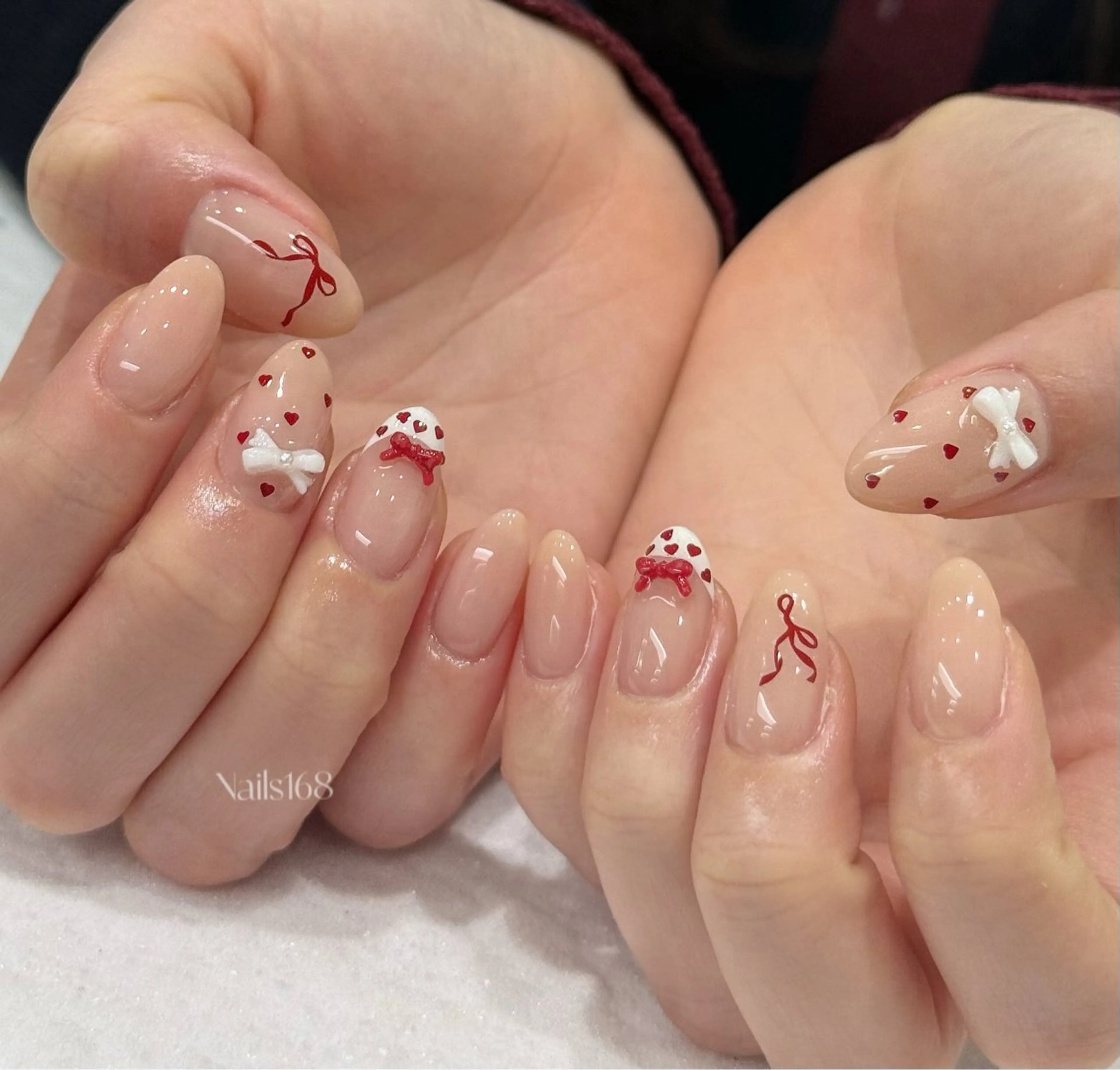 ネイル アートネイル チークネイル 韓国ネイル マグネットネイル ニュアンスネイル NAILS168 新大久保店のネイルデザイン