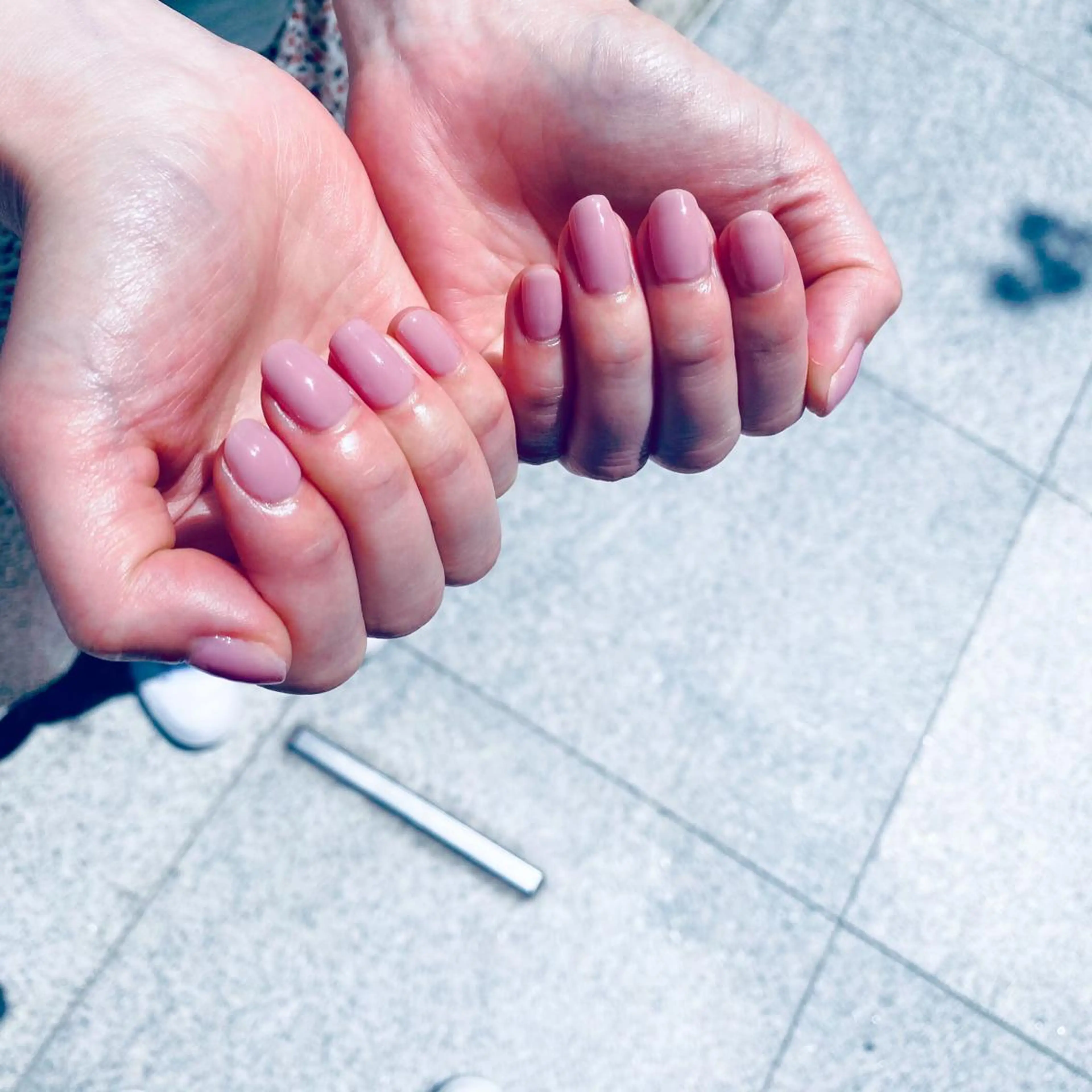 ネイル ジェルネイル ワンカラーネイル パラジェル ピンク 関谷 真登佳のネイルデザイン