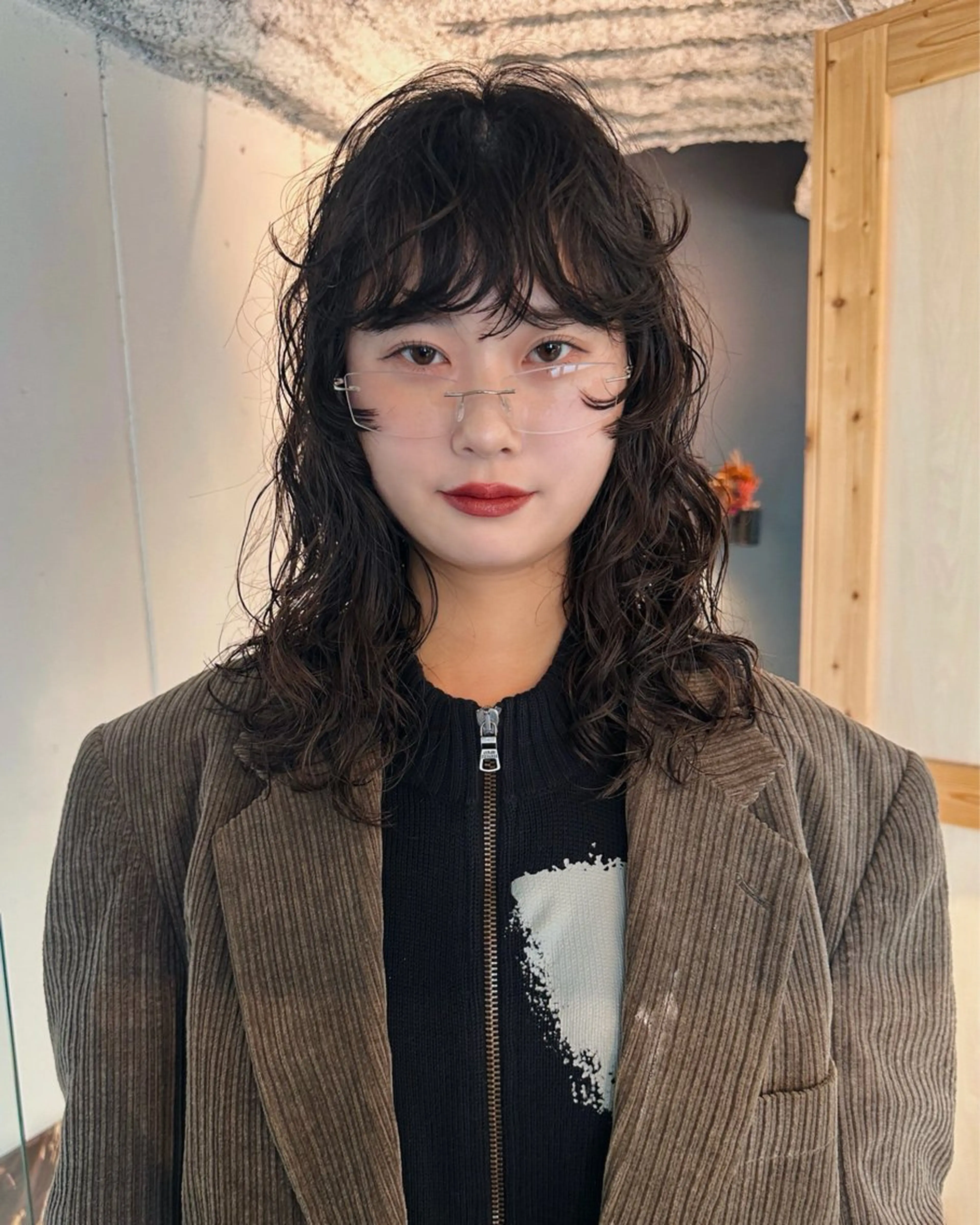 ミディアム パーマ レイヤー/パーマ /ウルフ/nabeのヘアスタイル