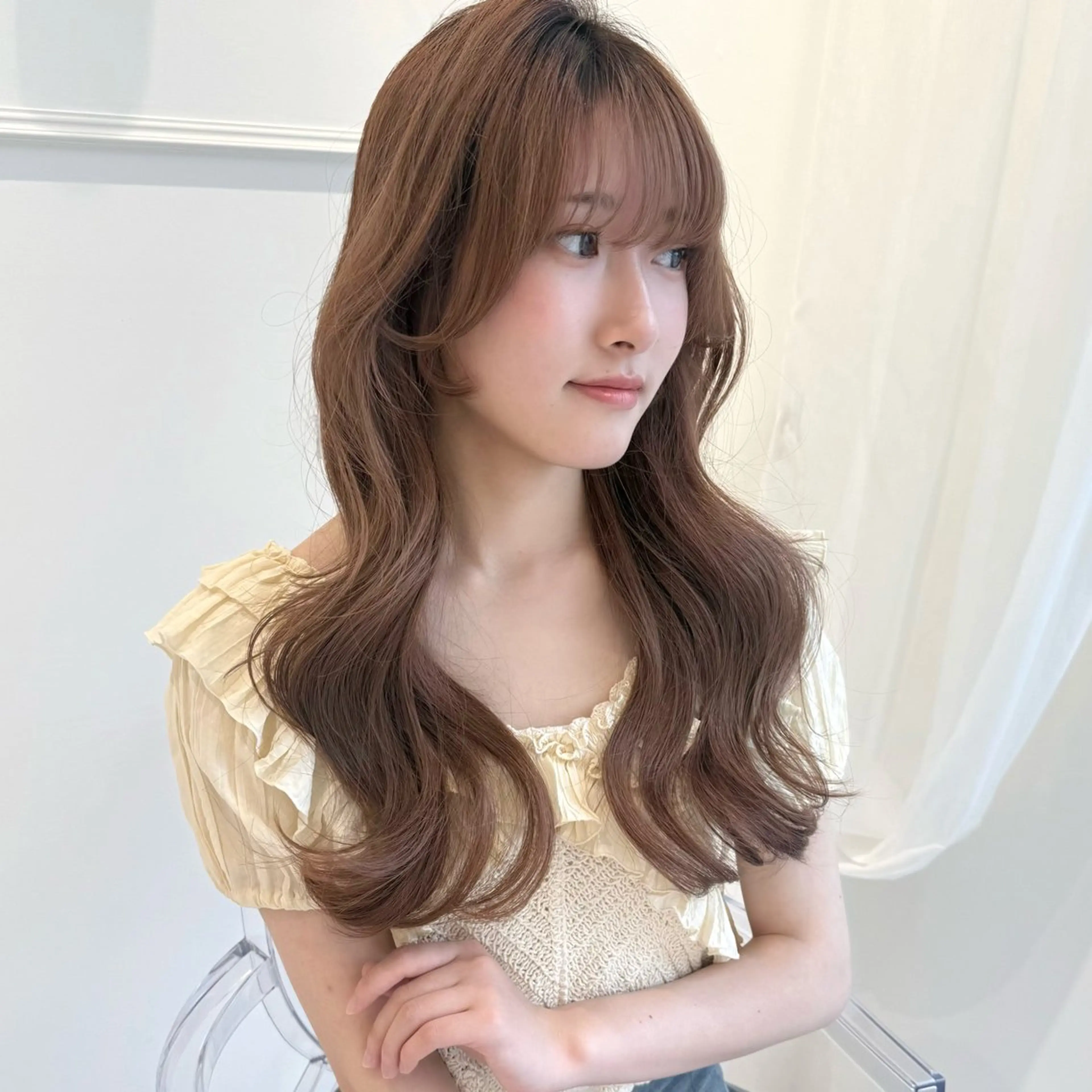 ロング カラー ヘアカラー ParveMix￤ 大賀さつき🍨🤍のヘアスタイル