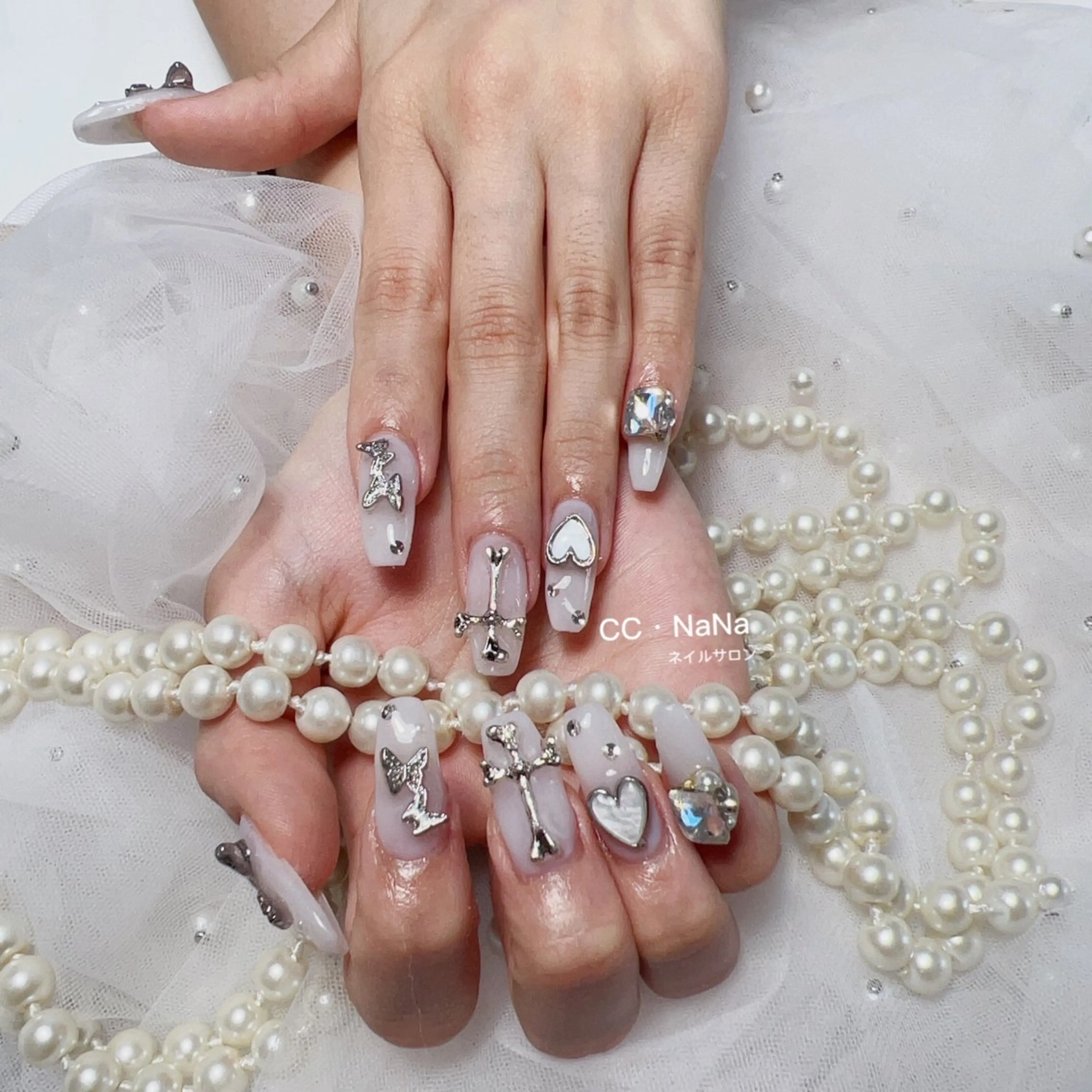 ネイル 持ち込み ハンドネイル CCNaNaスカルプ 長さだし専門💎Yoのネイルデザイン