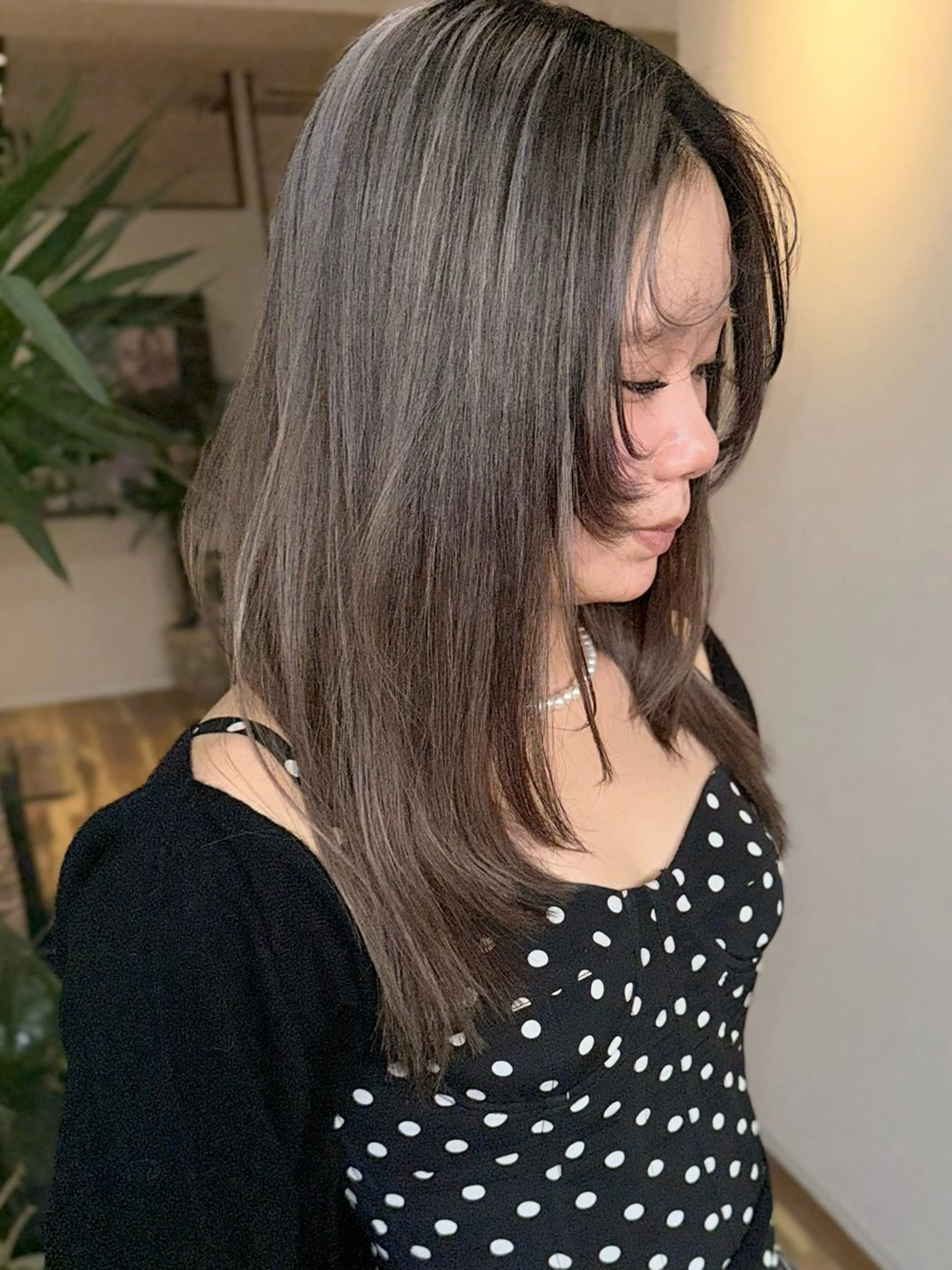 ロング カラー ハイライトカラー ハイライト カット ヘアカラー トリートメント 田室 和幸のヘアスタイル