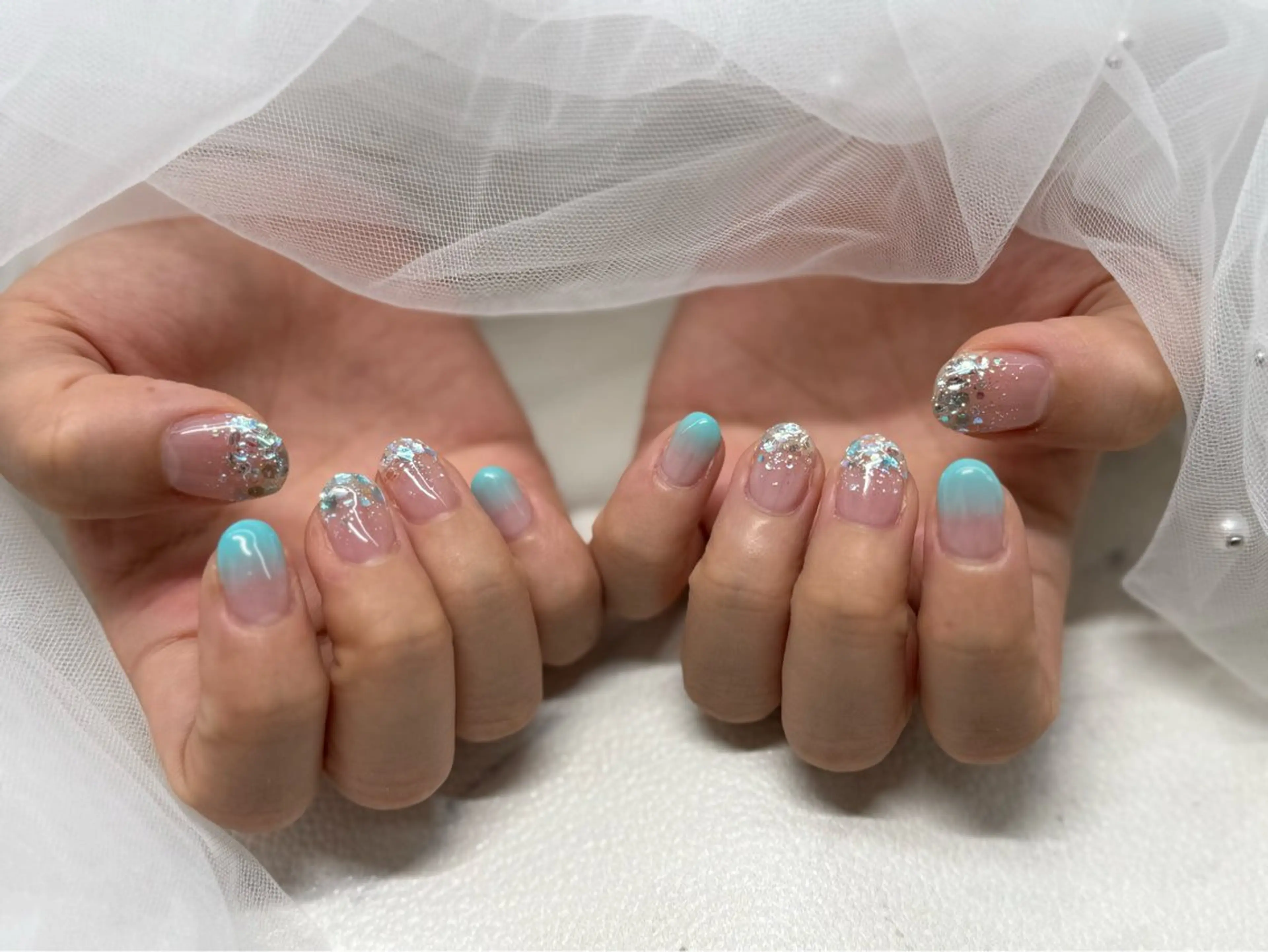 ネイル ラメ(グリッター) ラメグラデーション Regina Marinaのネイルデザイン