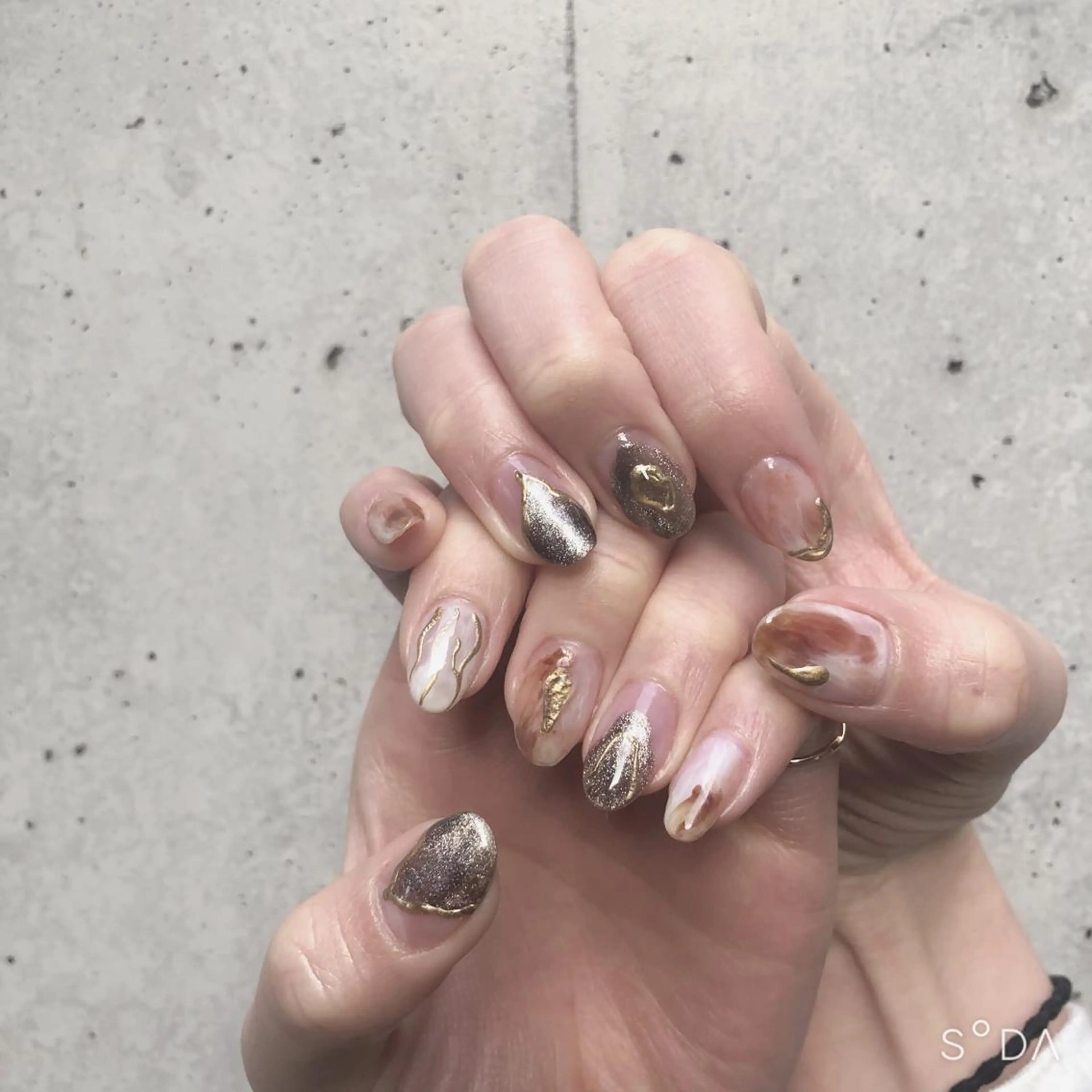 ネイル アートネイル ジェルネイル マグネットネイル ニュアンスネイル You kyehwaのネイルデザイン