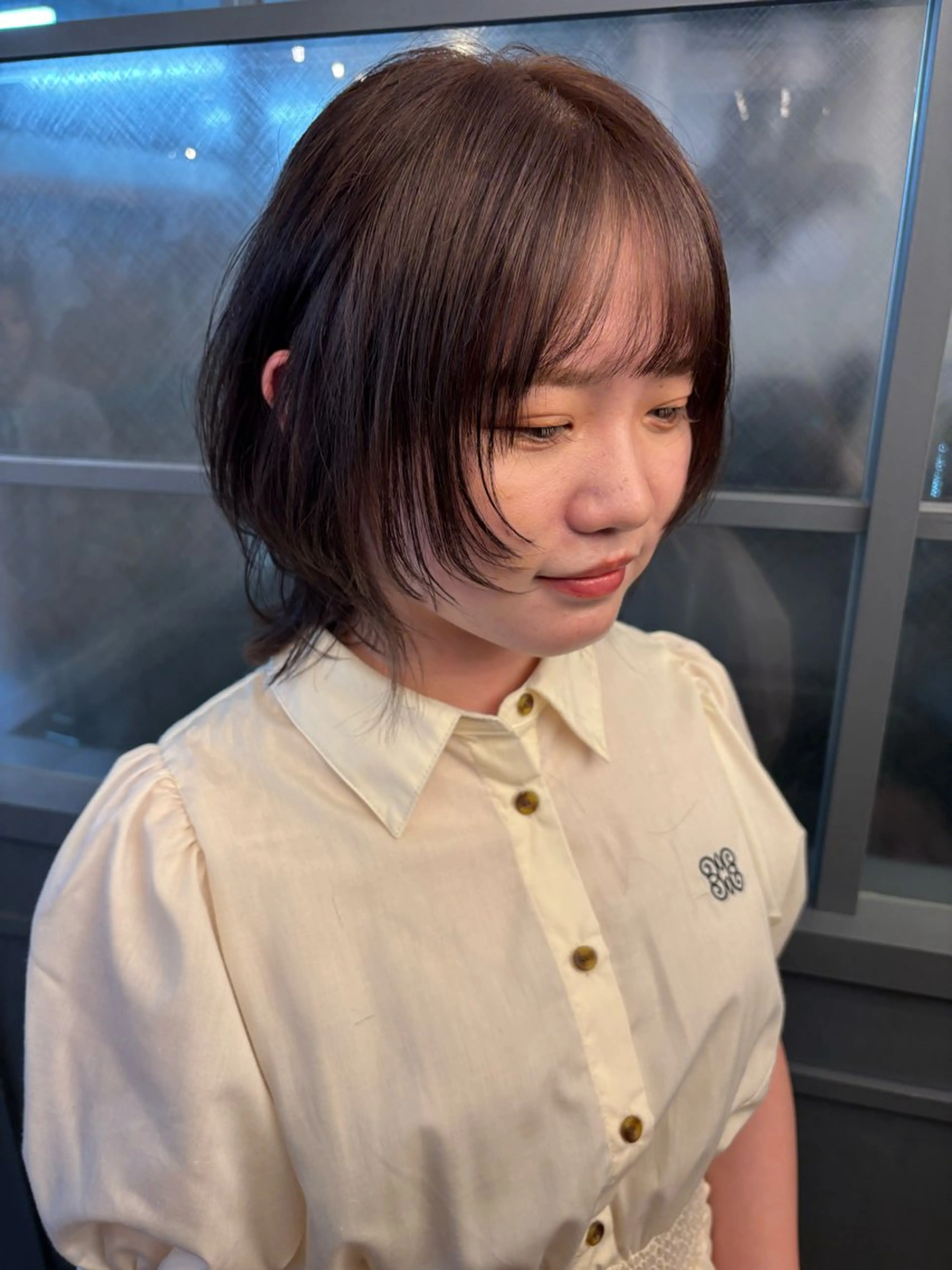 ショート ミストバング ボブ くびれヘア 顔周りカット レイヤーカット レイヤー/パーマ sHOTAのヘアスタイル