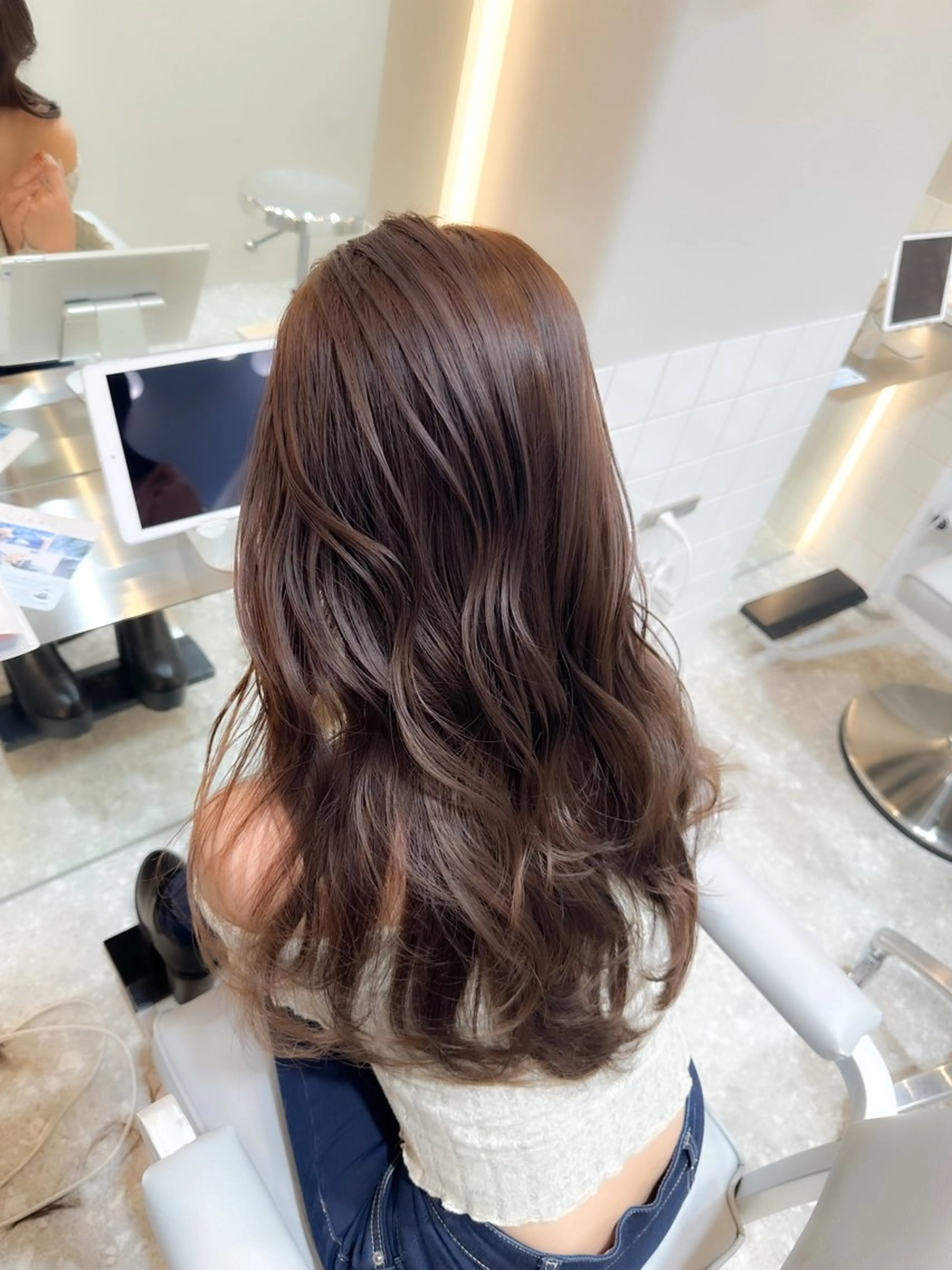 セミロング カラー ヘアカラー トリートメント 新宿/韓国風レイヤー 髪質改善/渋谷直樹のヘアスタイル