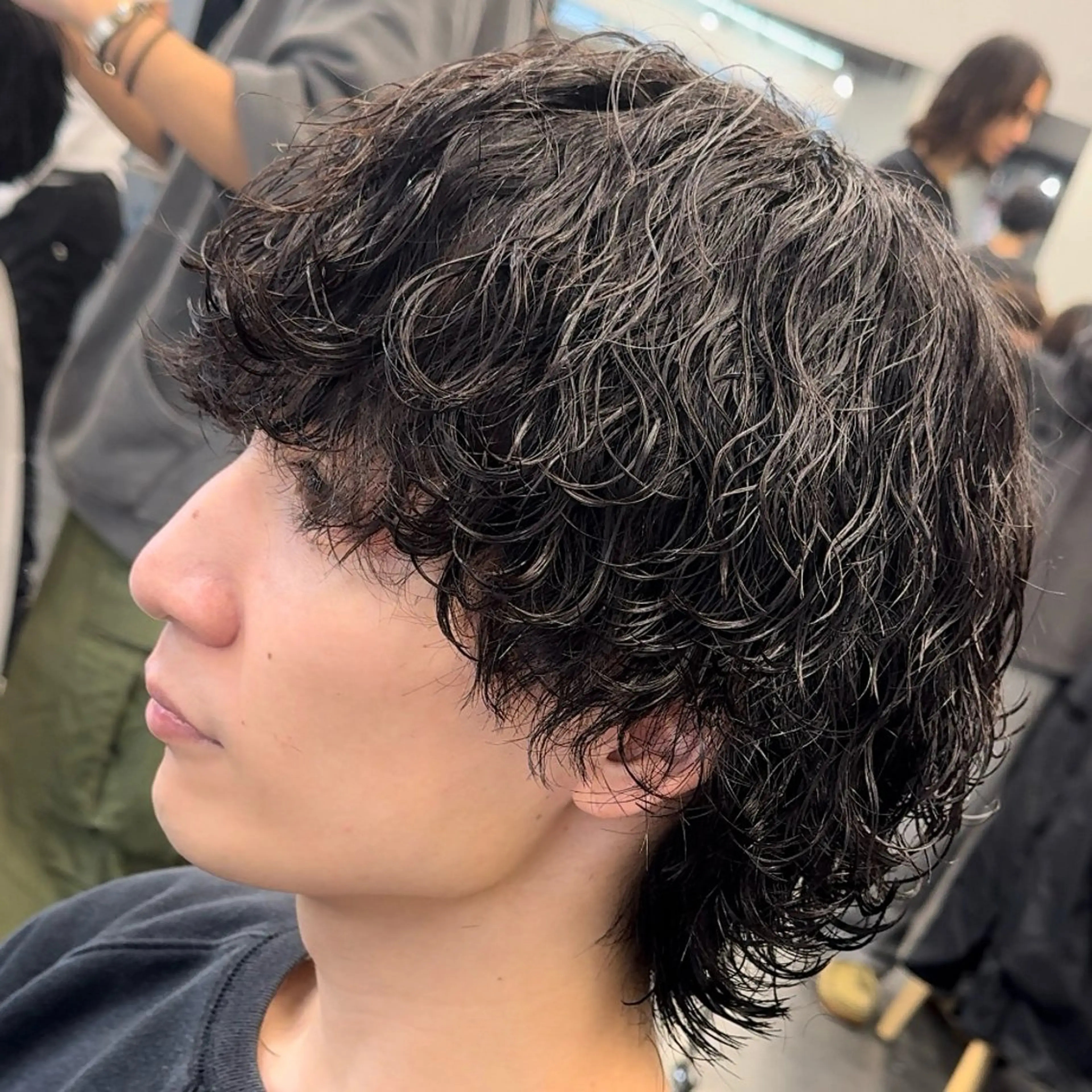 ミディアム パーマ ヘアアレンジ メンズ fifth 石川 凪のヘアスタイル