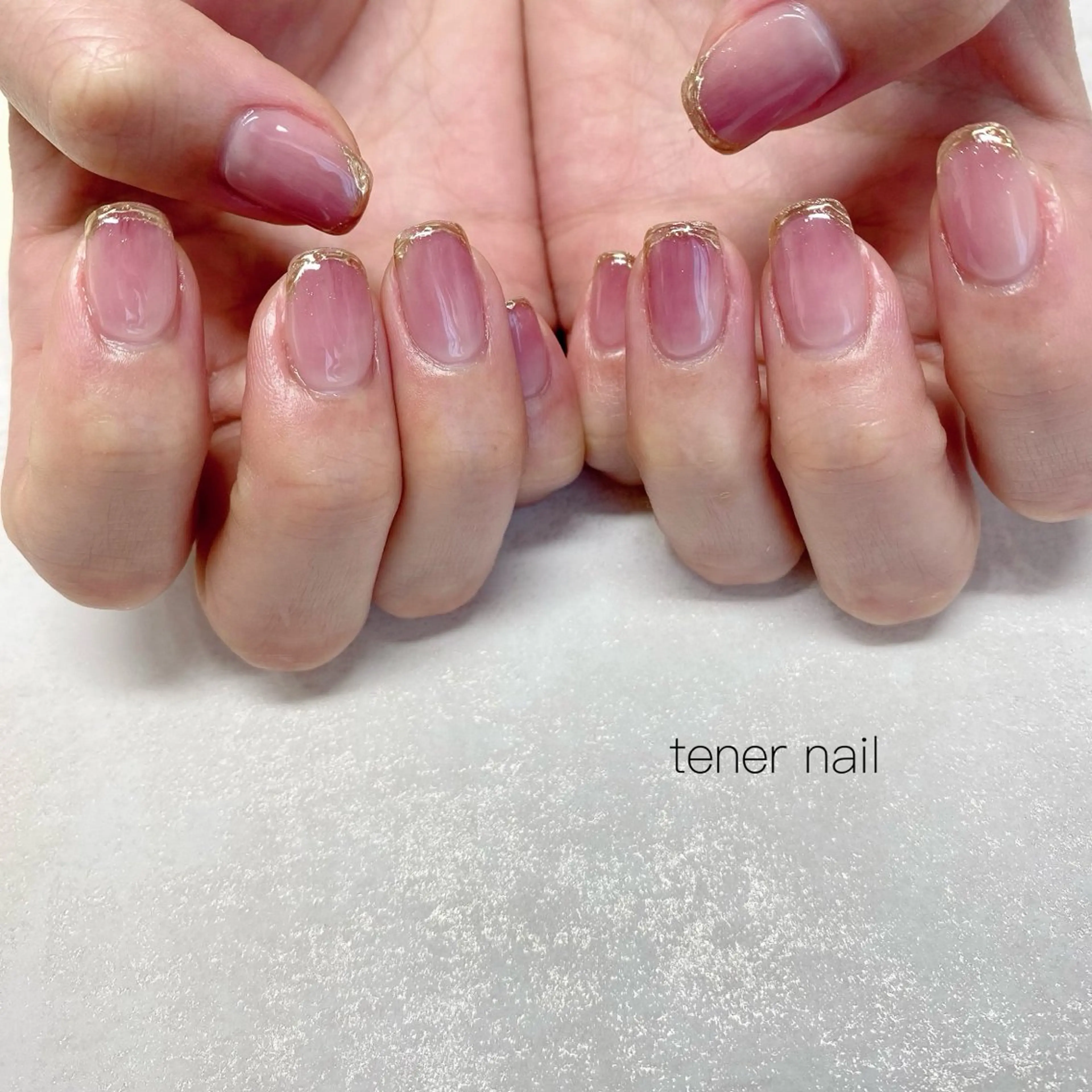 ネイル フレンチネイル ミラーネイル ニュアンスネイル ハンドネイル テネルネイル tener nailのネイルデザイン